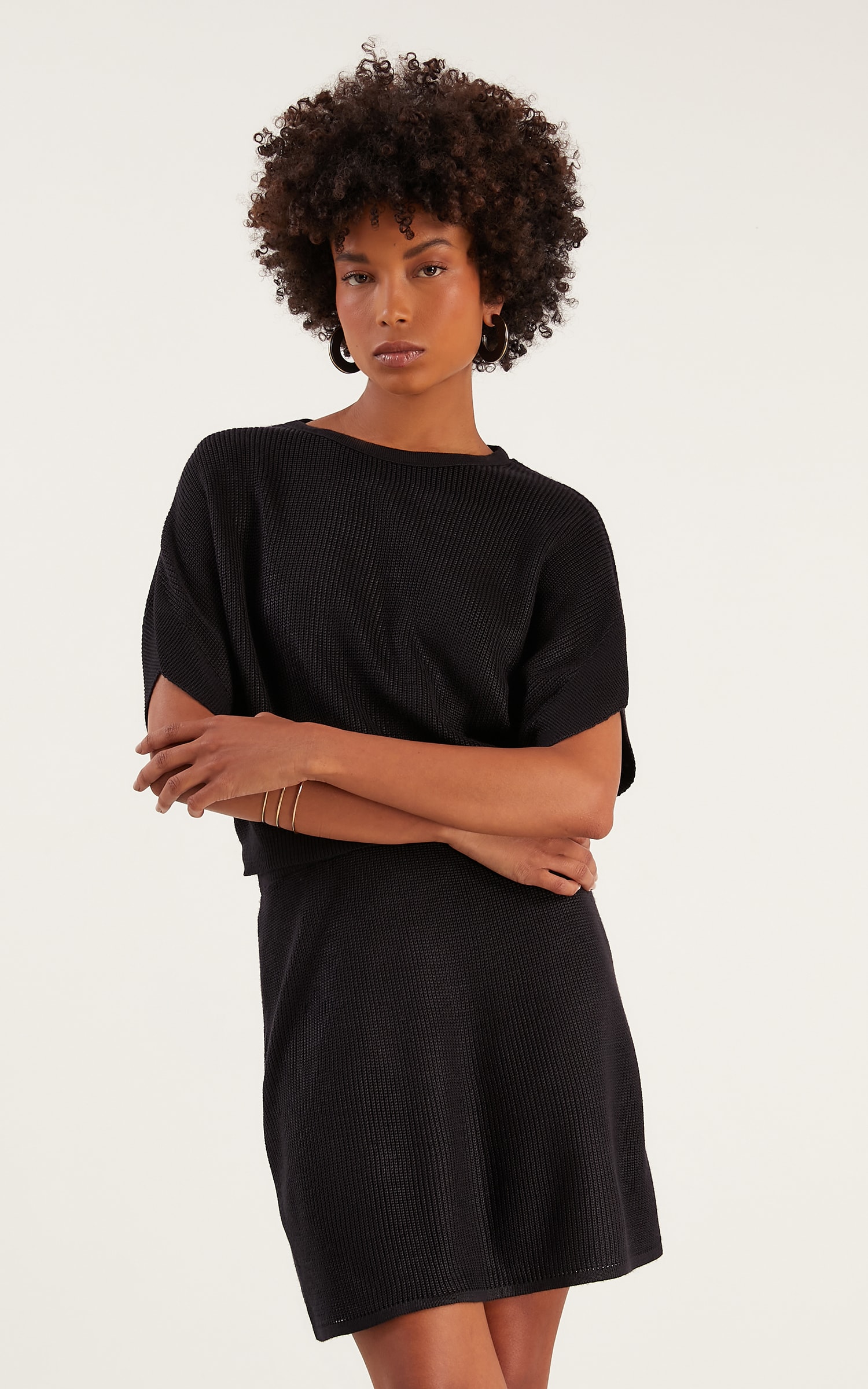 Blusa Tricot Peach Preto
