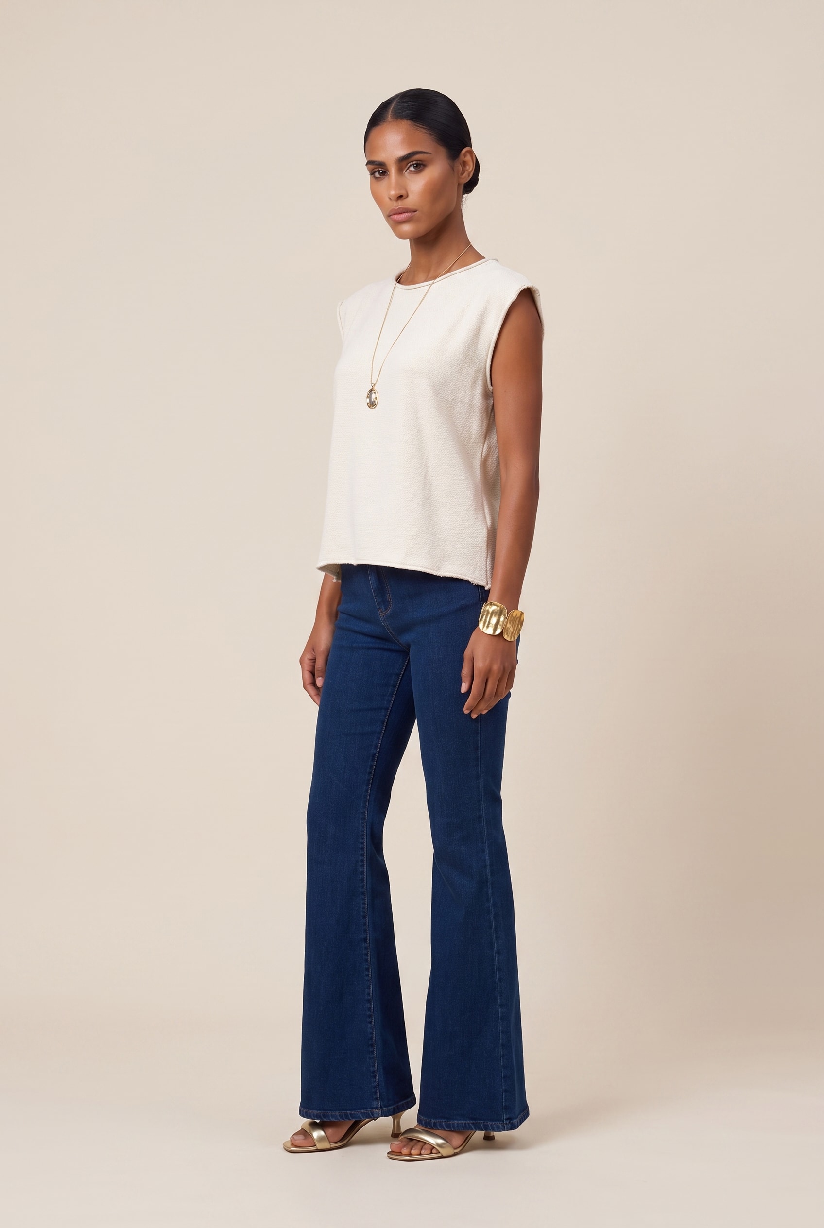 Blusa Tricot Piquet Off White