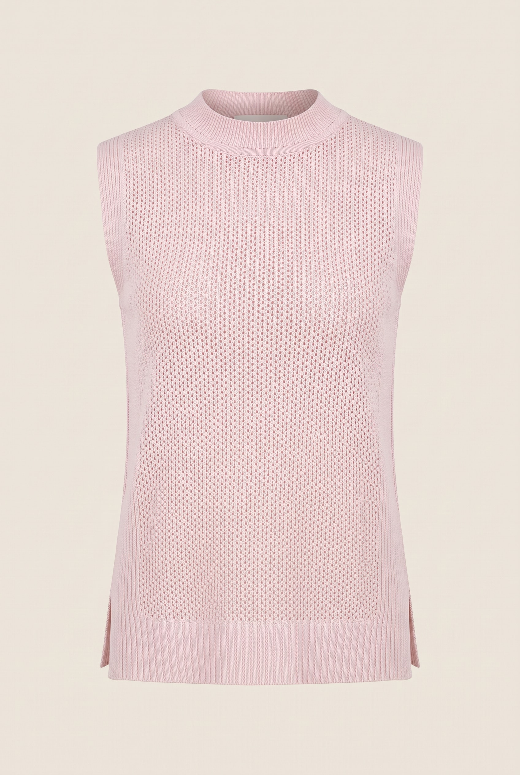 Blusa Tricot Ponto Vazado Baby Pink