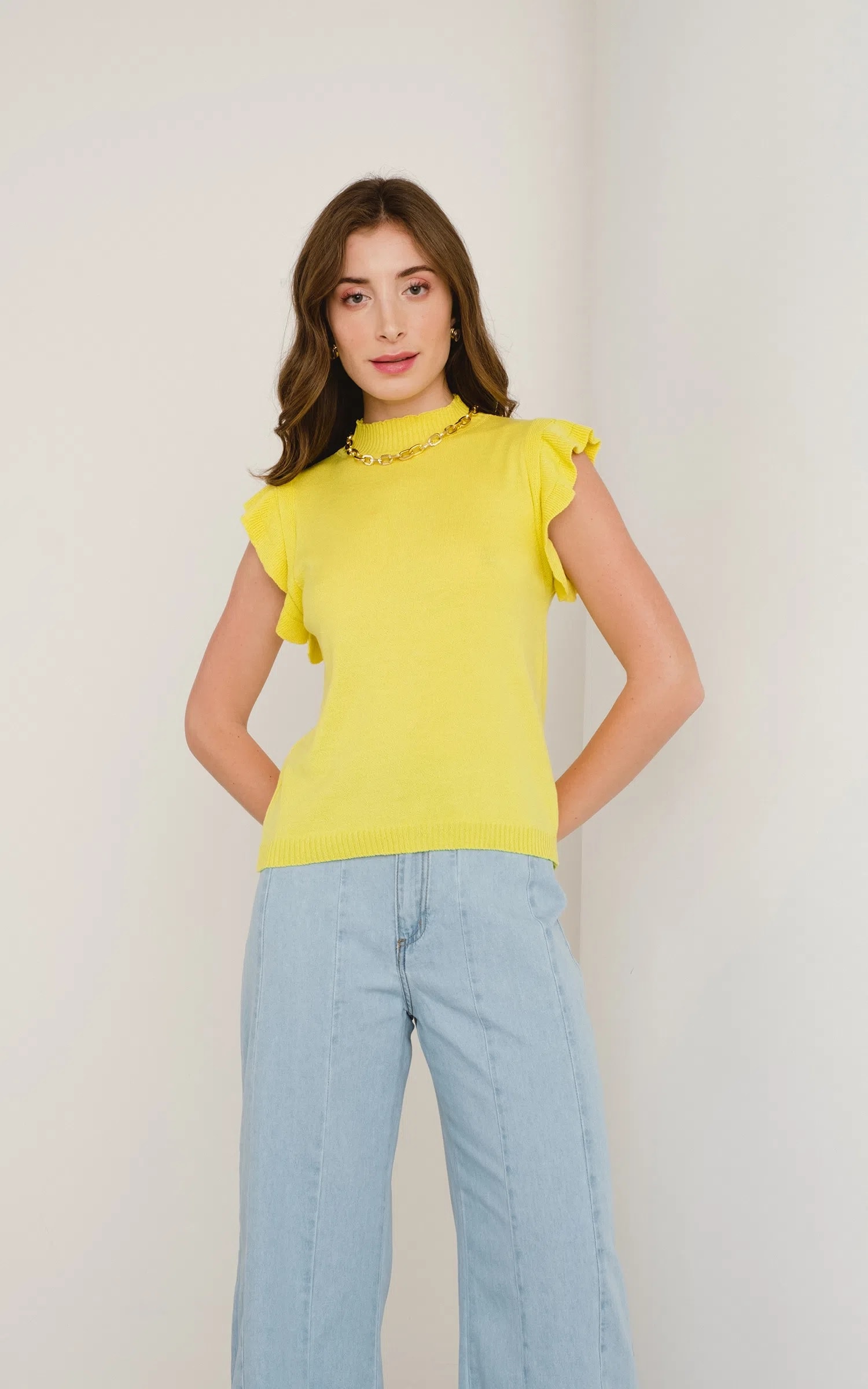 Blusa Tricot Ternura Amarelo