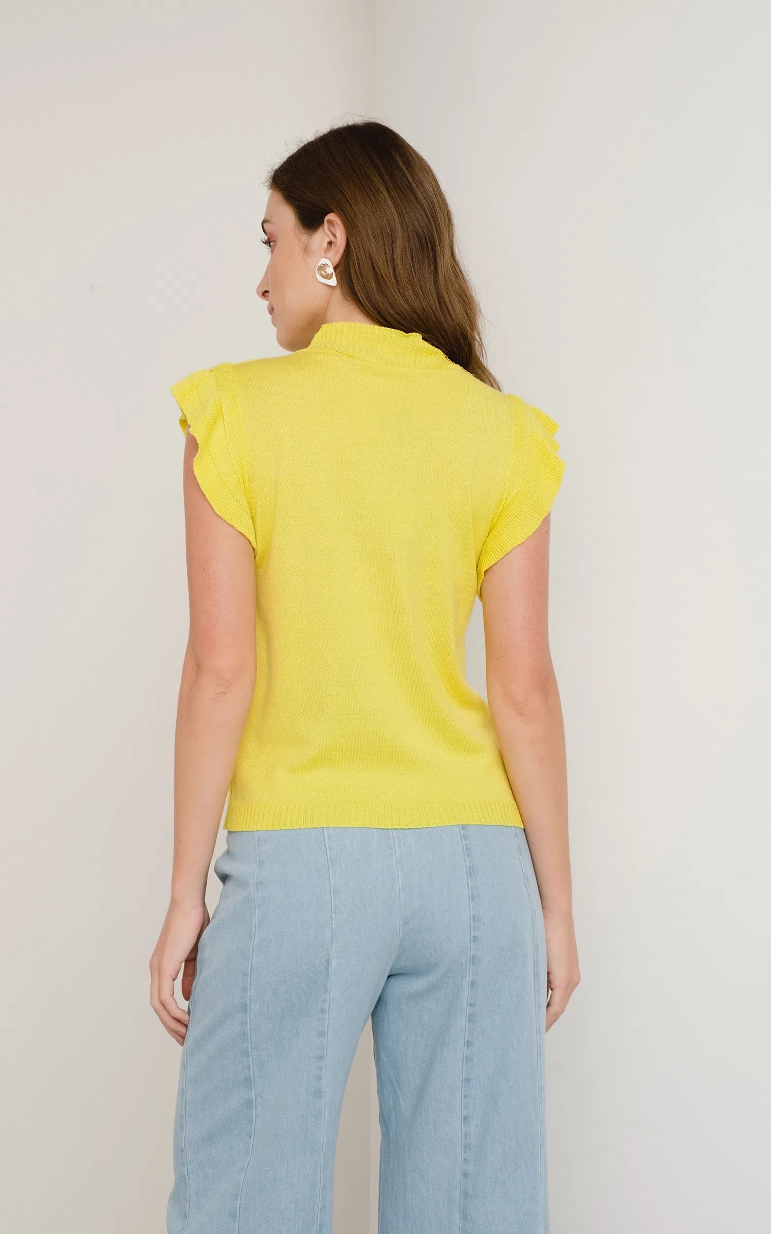 Blusa Tricot Ternura Amarelo