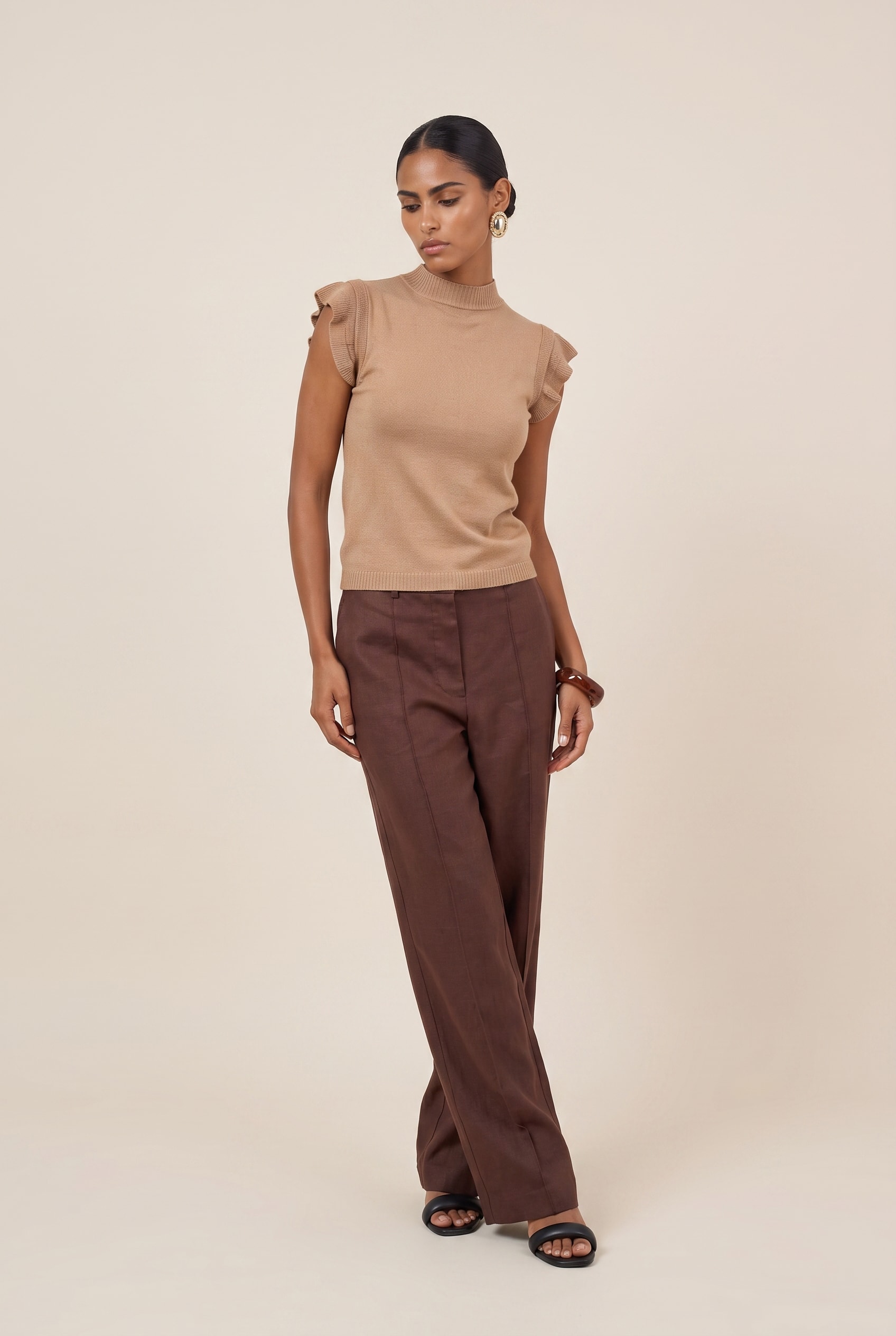 Blusa Tricot Ternura Amêndoa