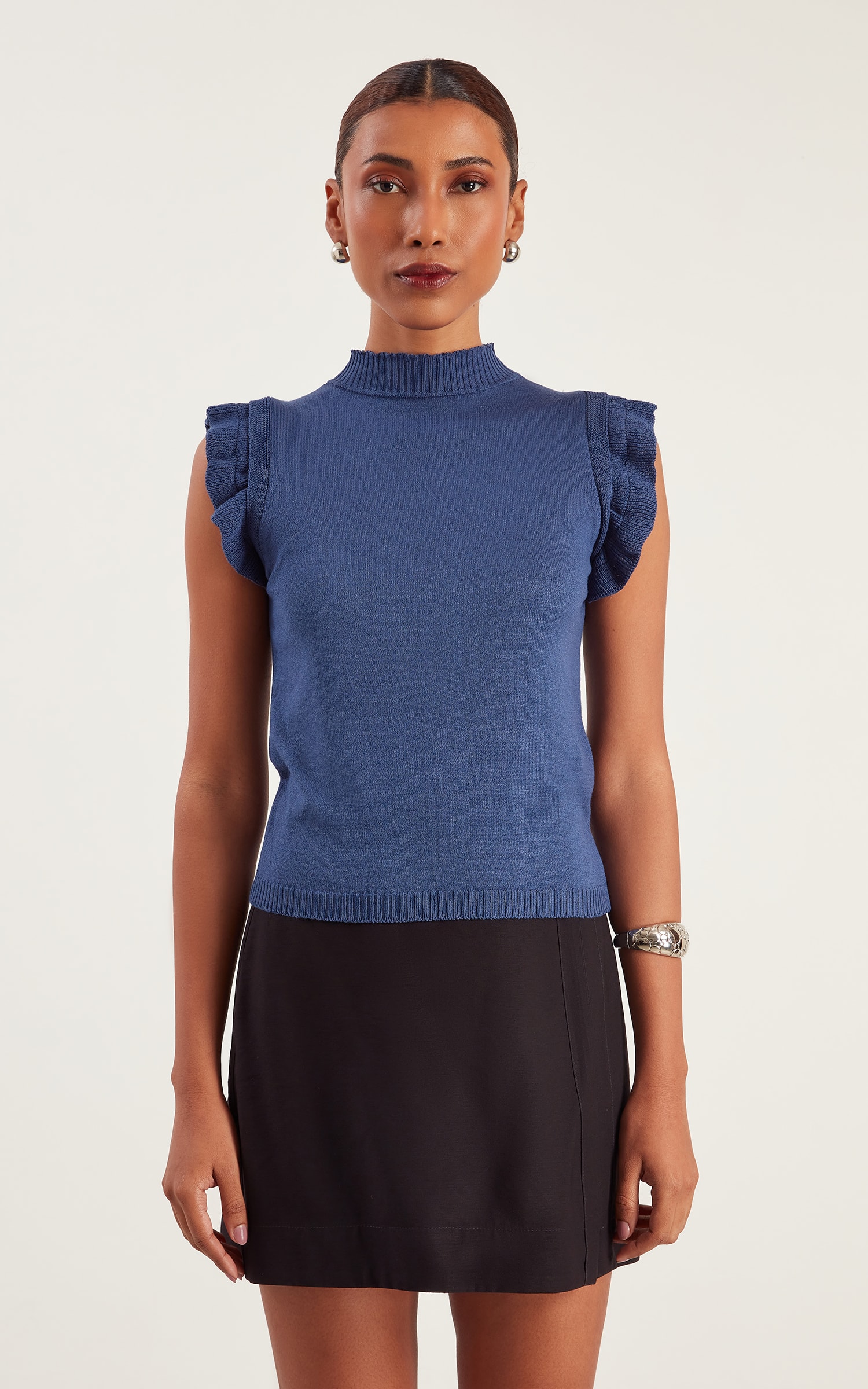 Blusa Tricot Ternura Azul Denim