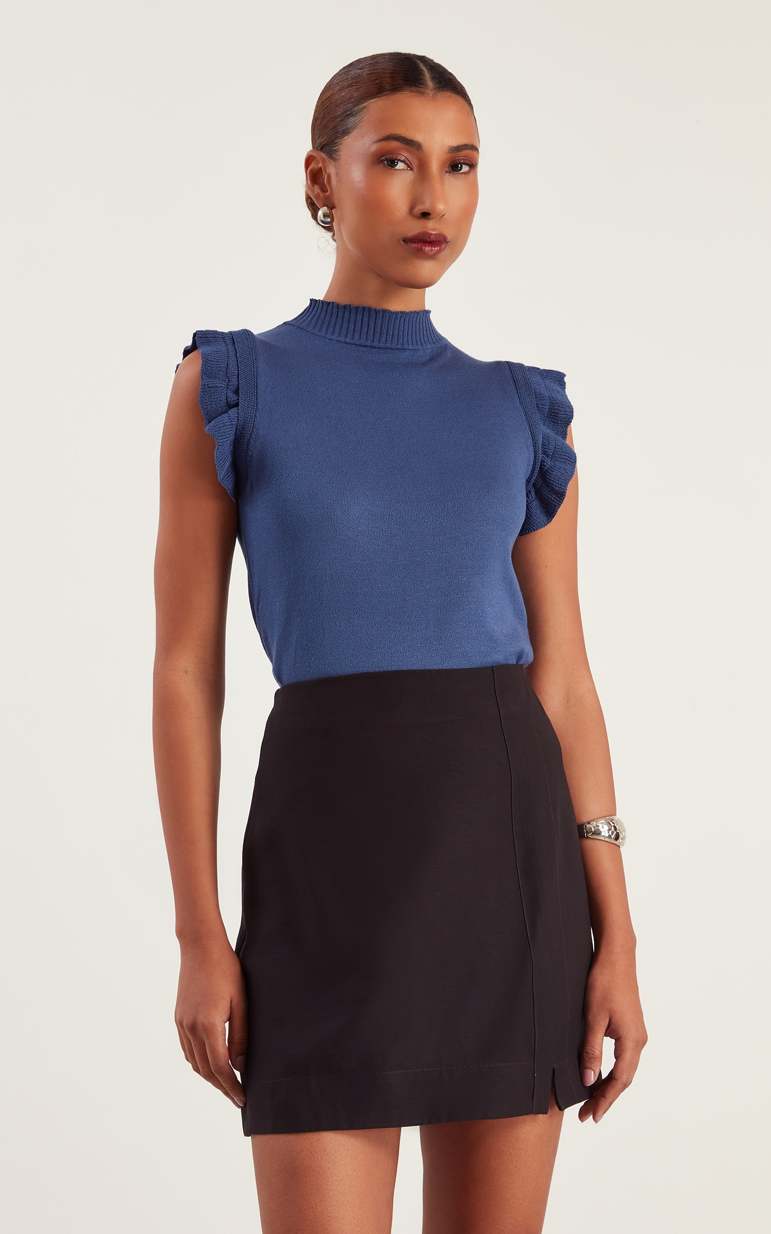 Blusa Tricot Ternura Azul Denim