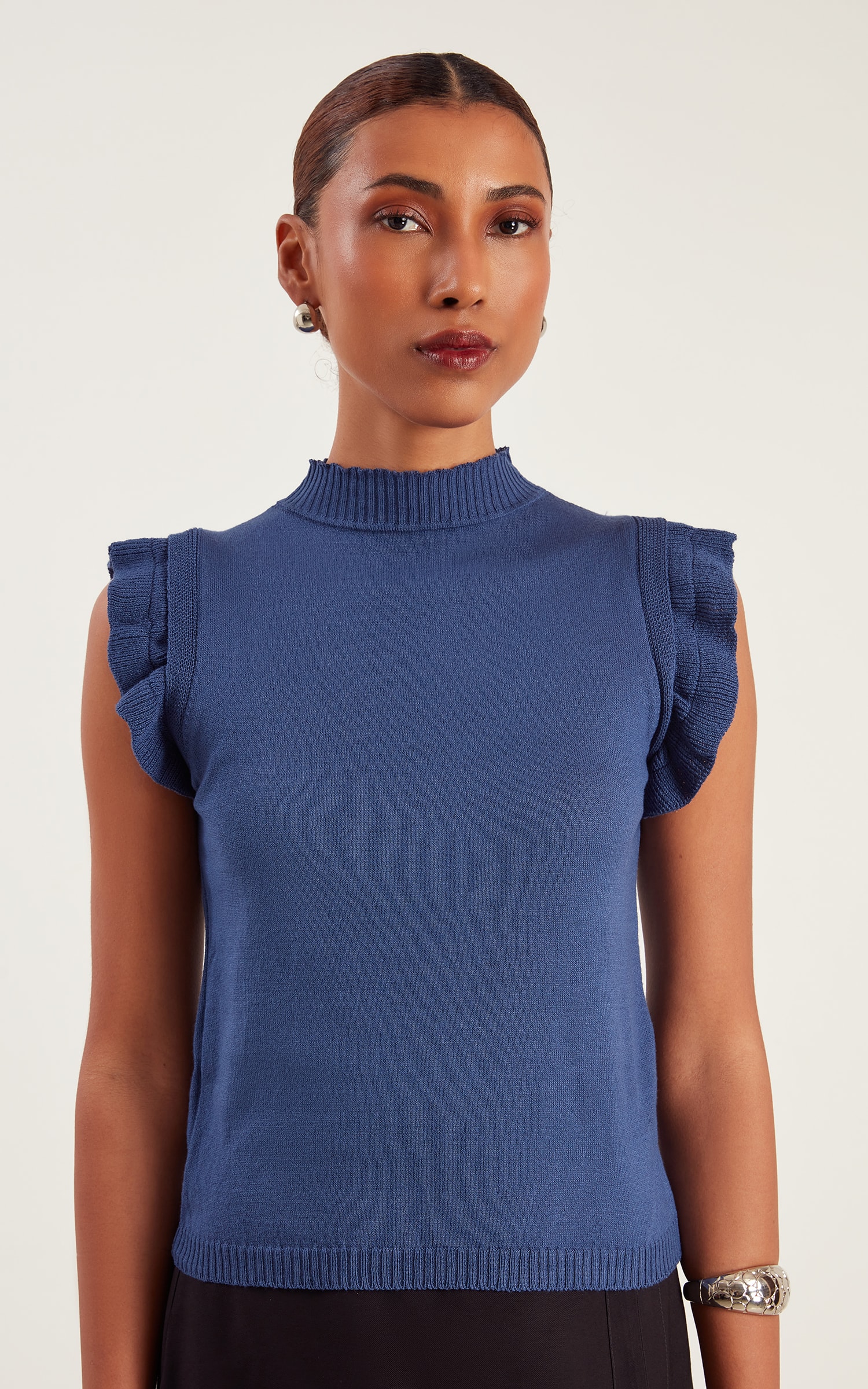 Blusa Tricot Ternura Azul Denim