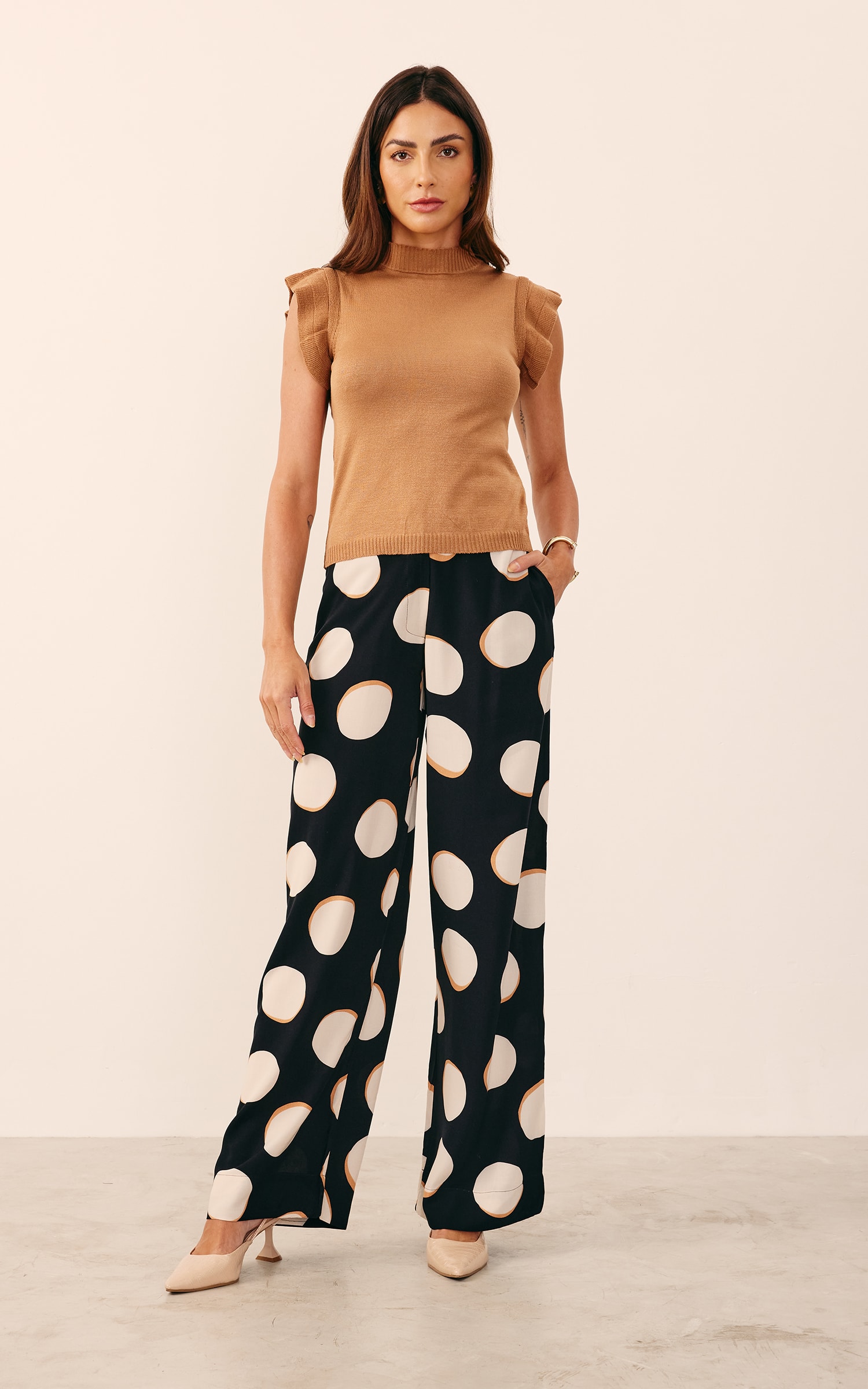 Blusa Tricot Ternura Bege