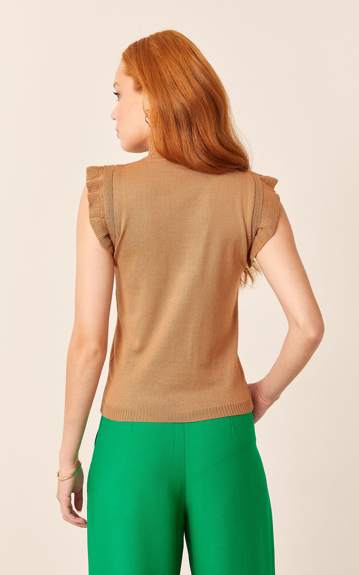 Blusa Tricot Ternura Caqui