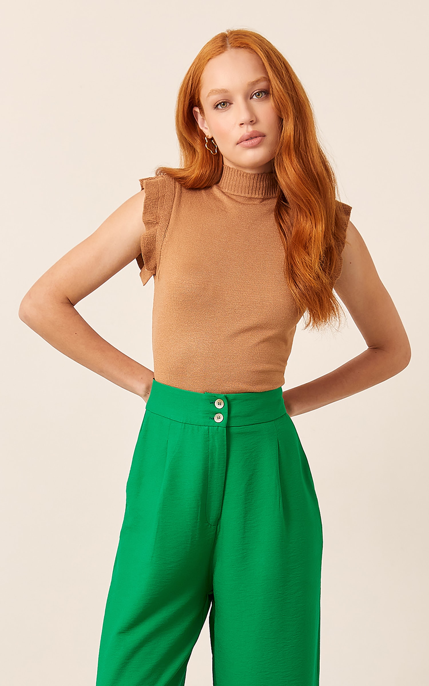 Blusa Tricot Ternura Caqui