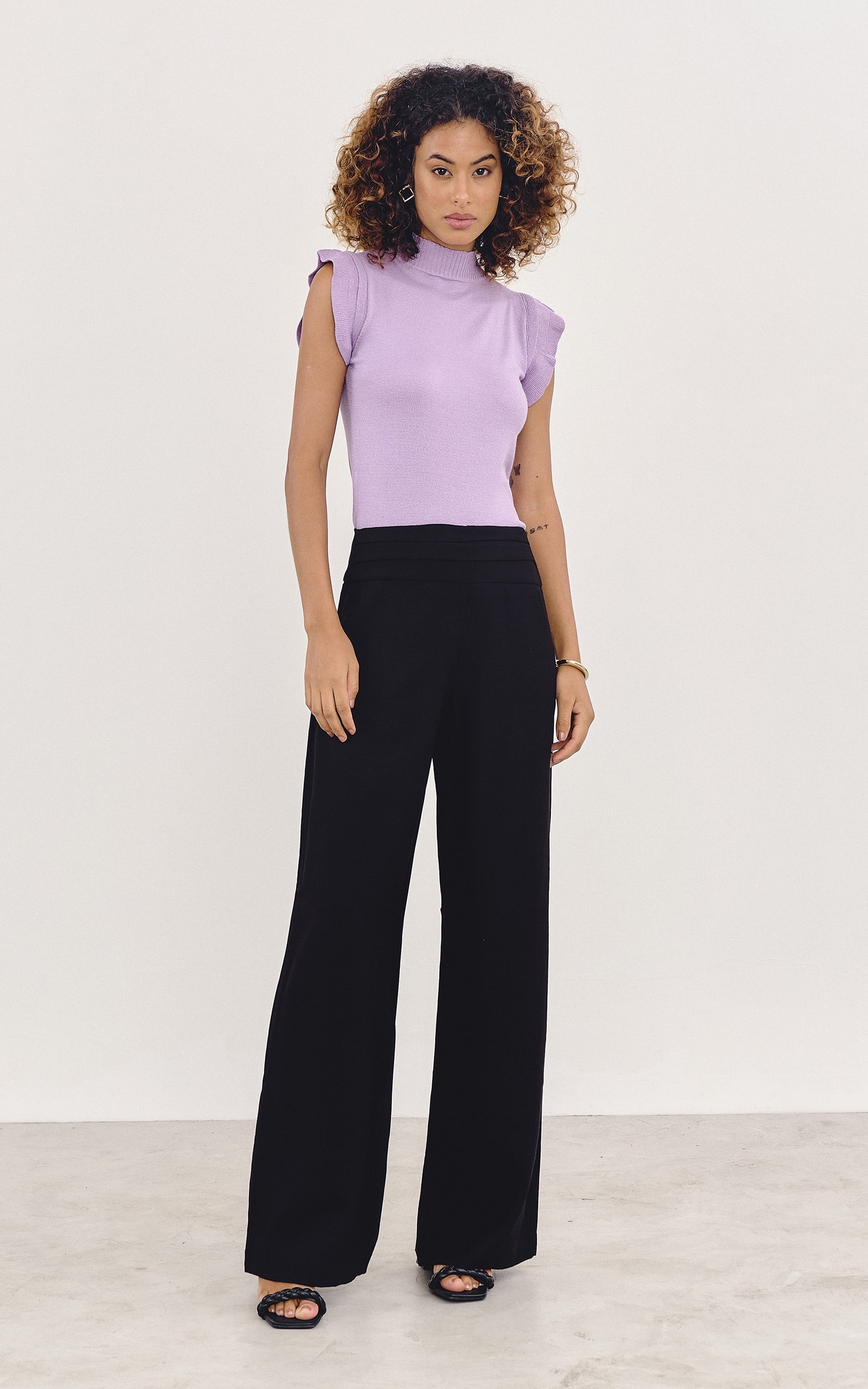 Blusa Tricot Ternura Lavanda