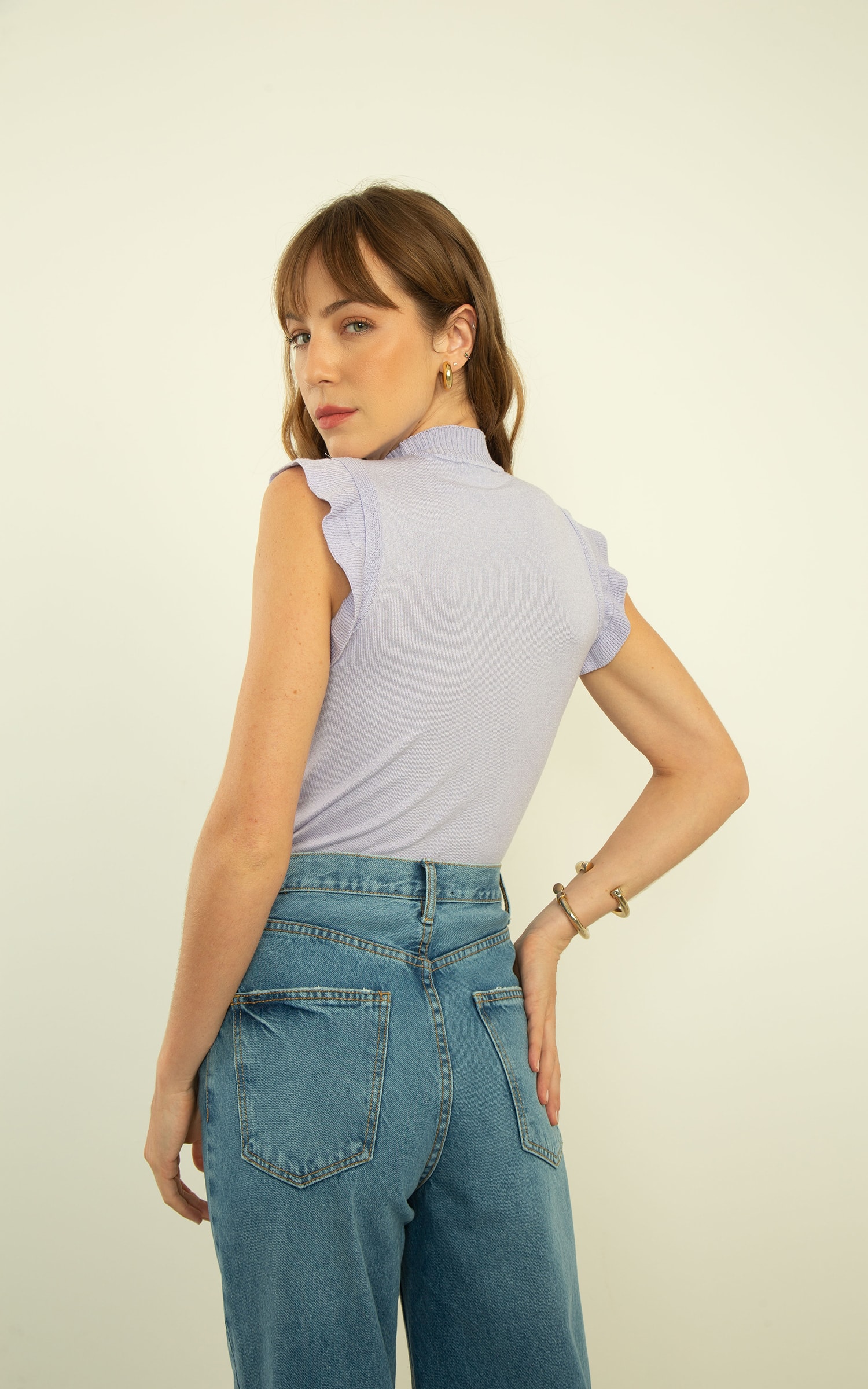 Blusa Tricot Ternura Lilás