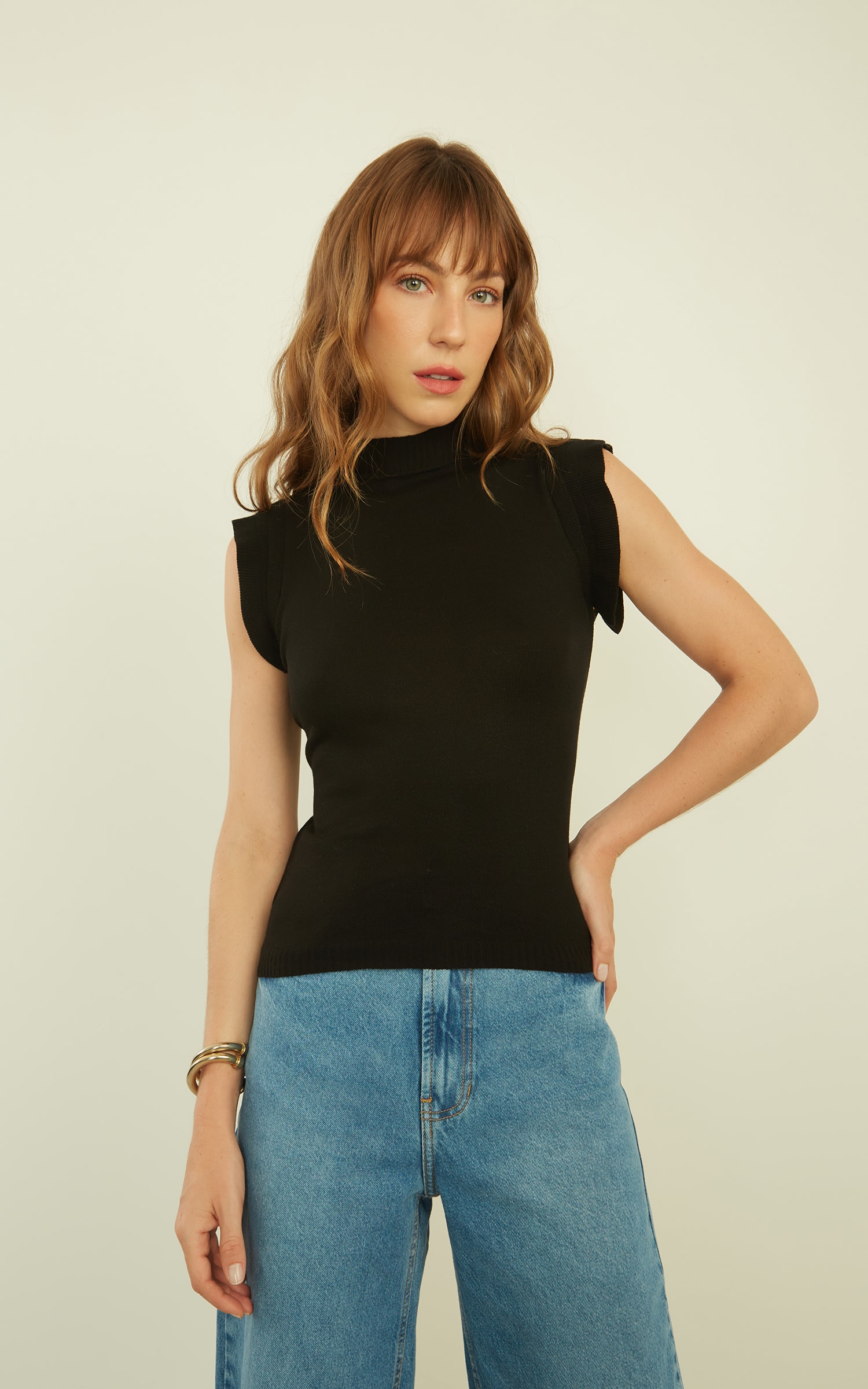 Blusa Tricot Ternura Preto