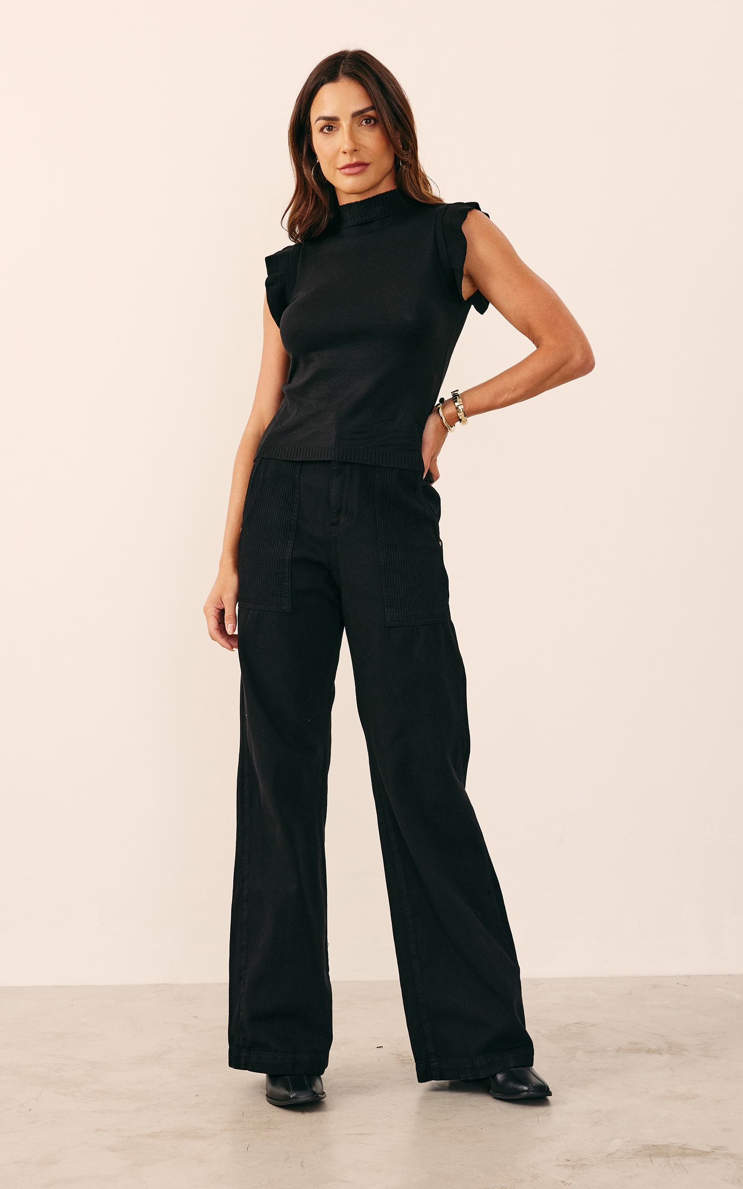 Blusa Tricot Ternura Preto