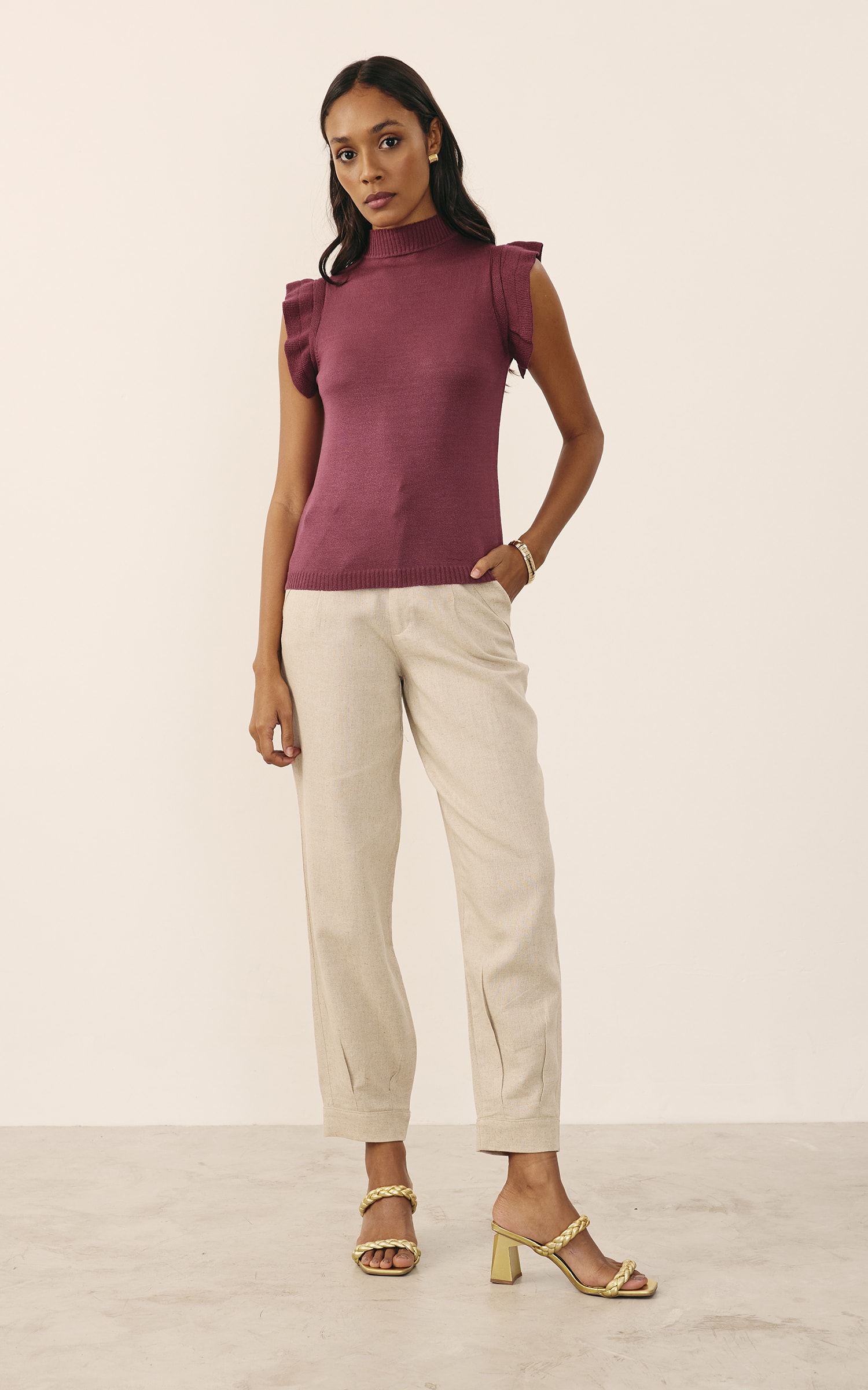 Blusa Tricot Ternura Roxo