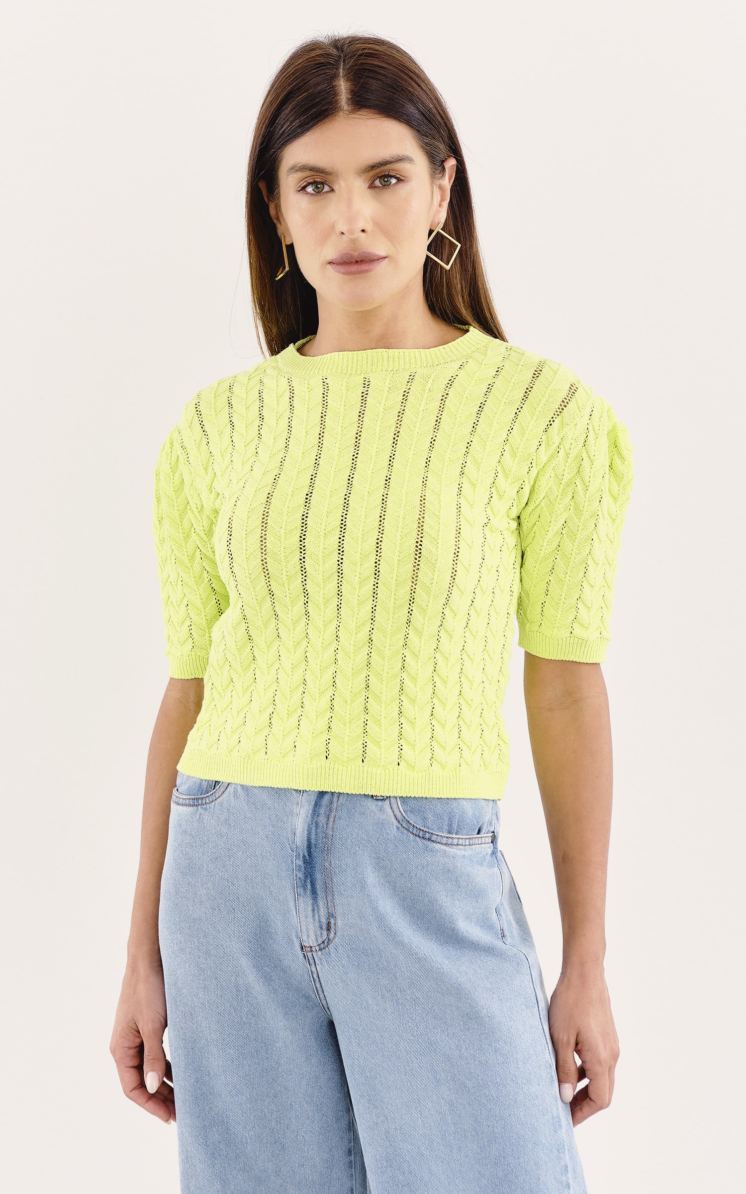 Blusa Tricot Texturas Lima
