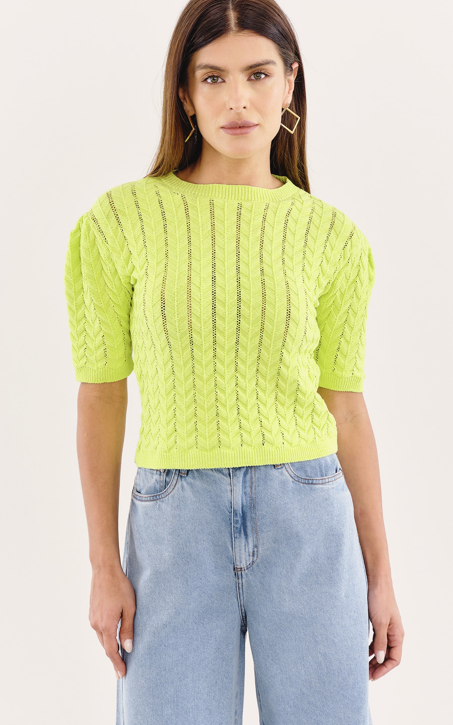 Blusa Tricot Texturas Lima