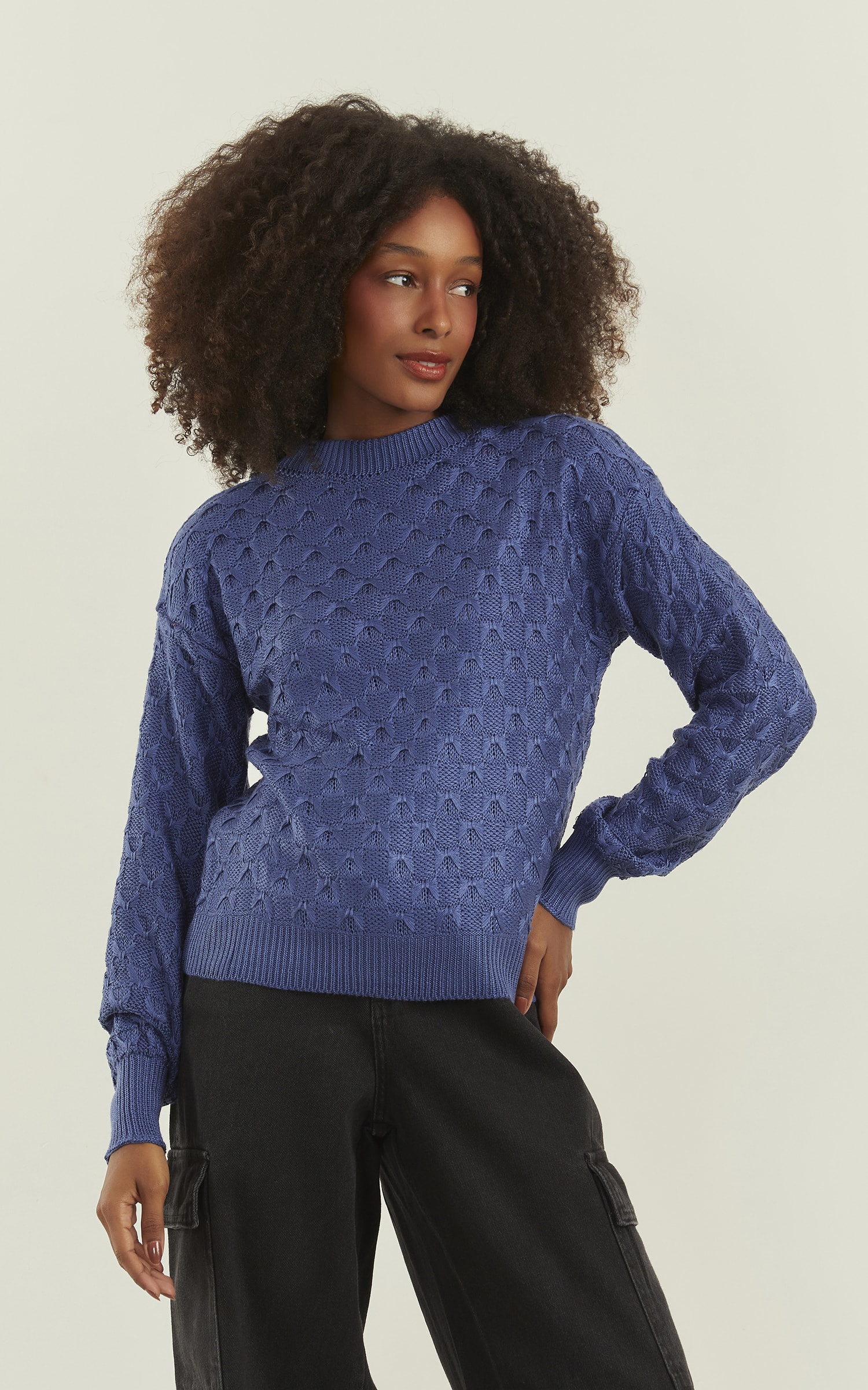 Blusa Tricot Wish Azul