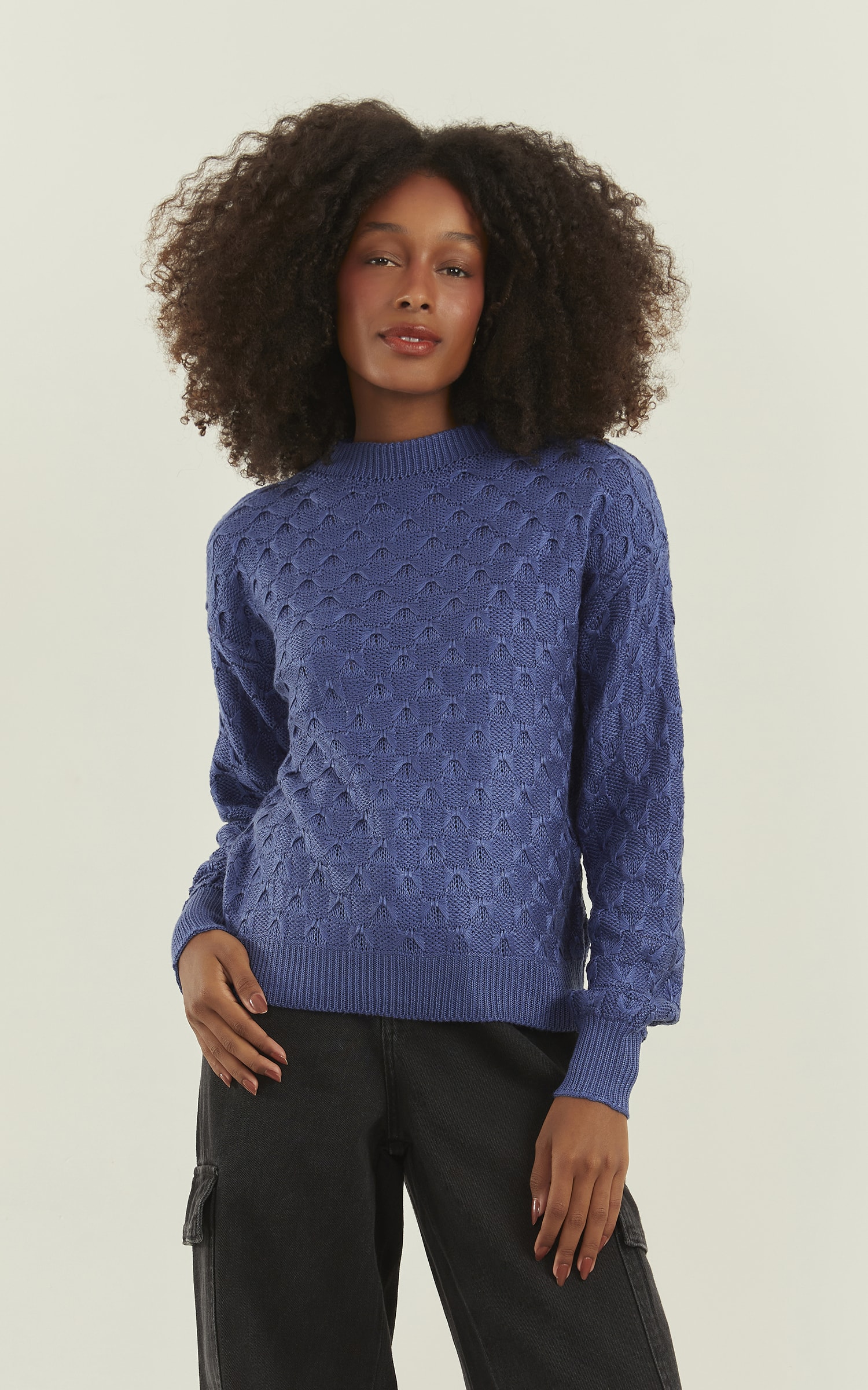 Blusa Tricot Wish Azul