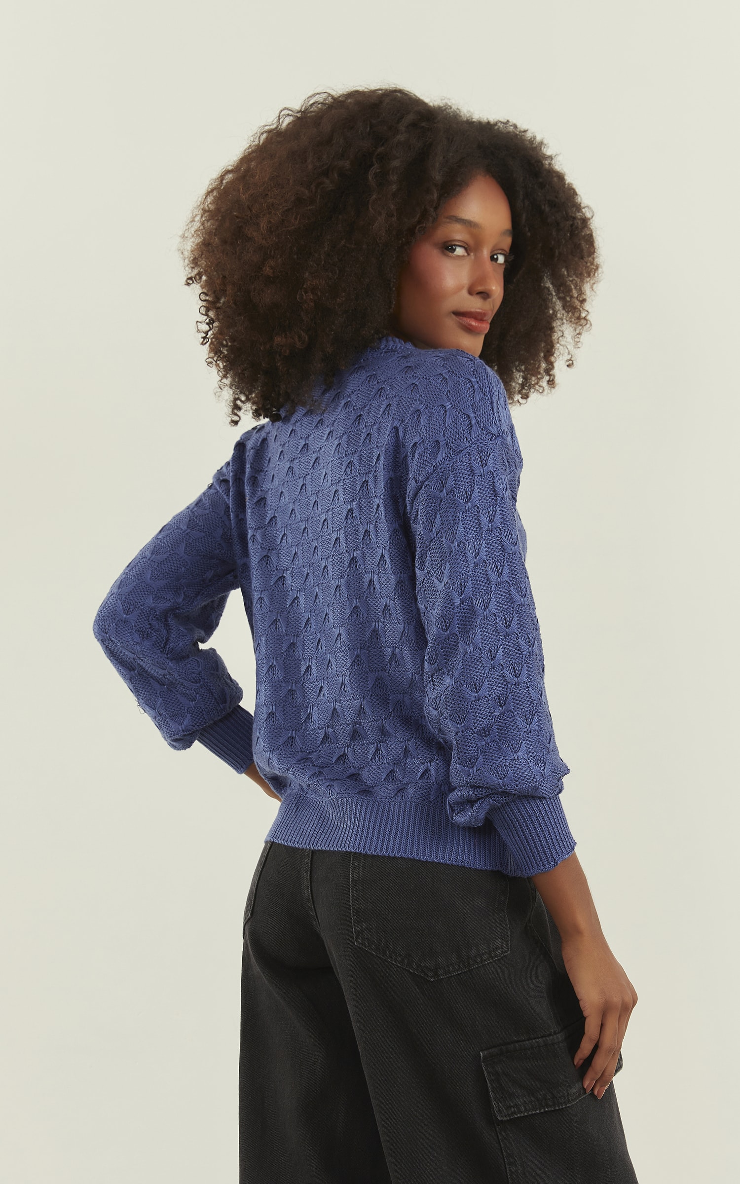 Blusa Tricot Wish Azul