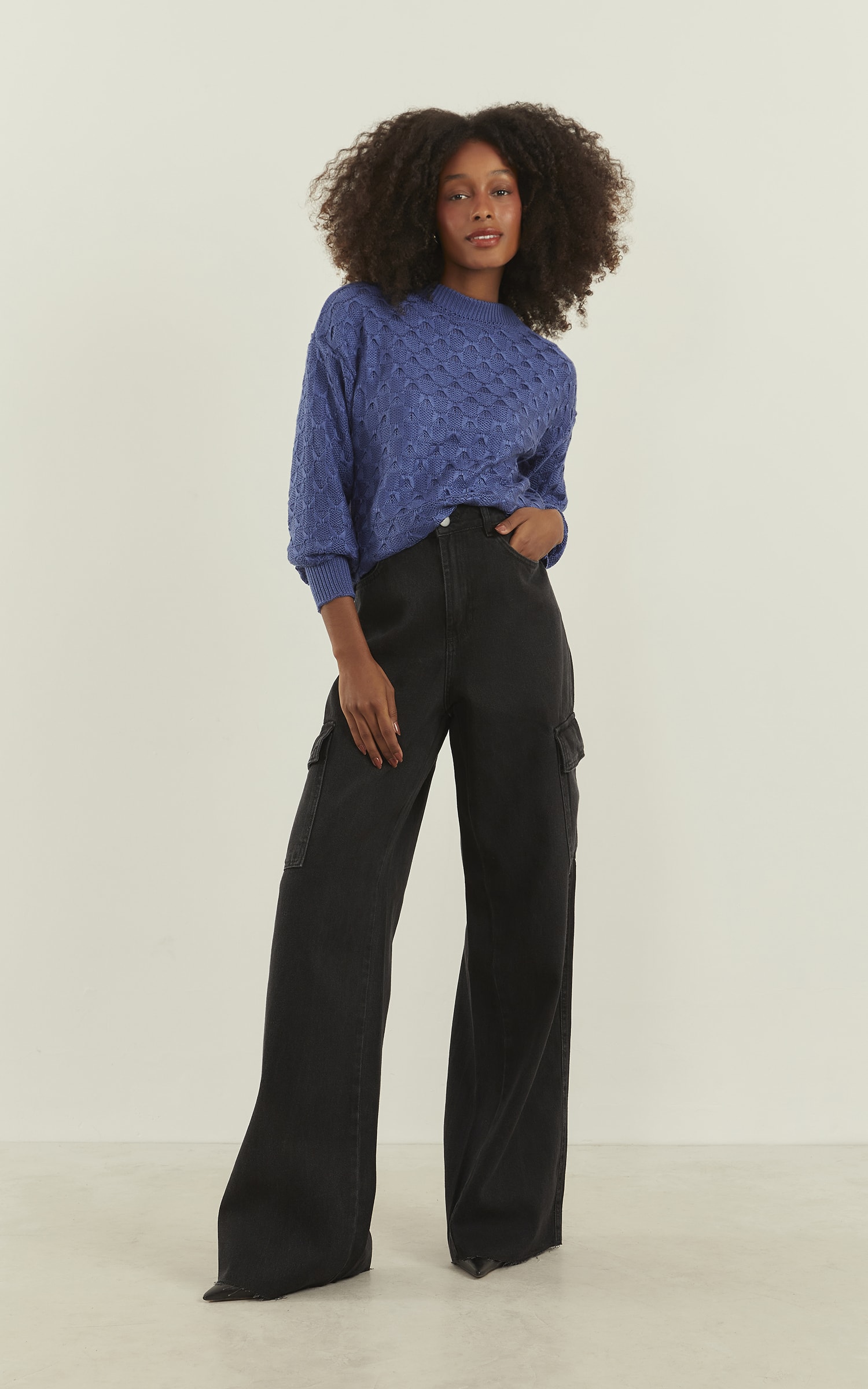 Blusa Tricot Wish Azul