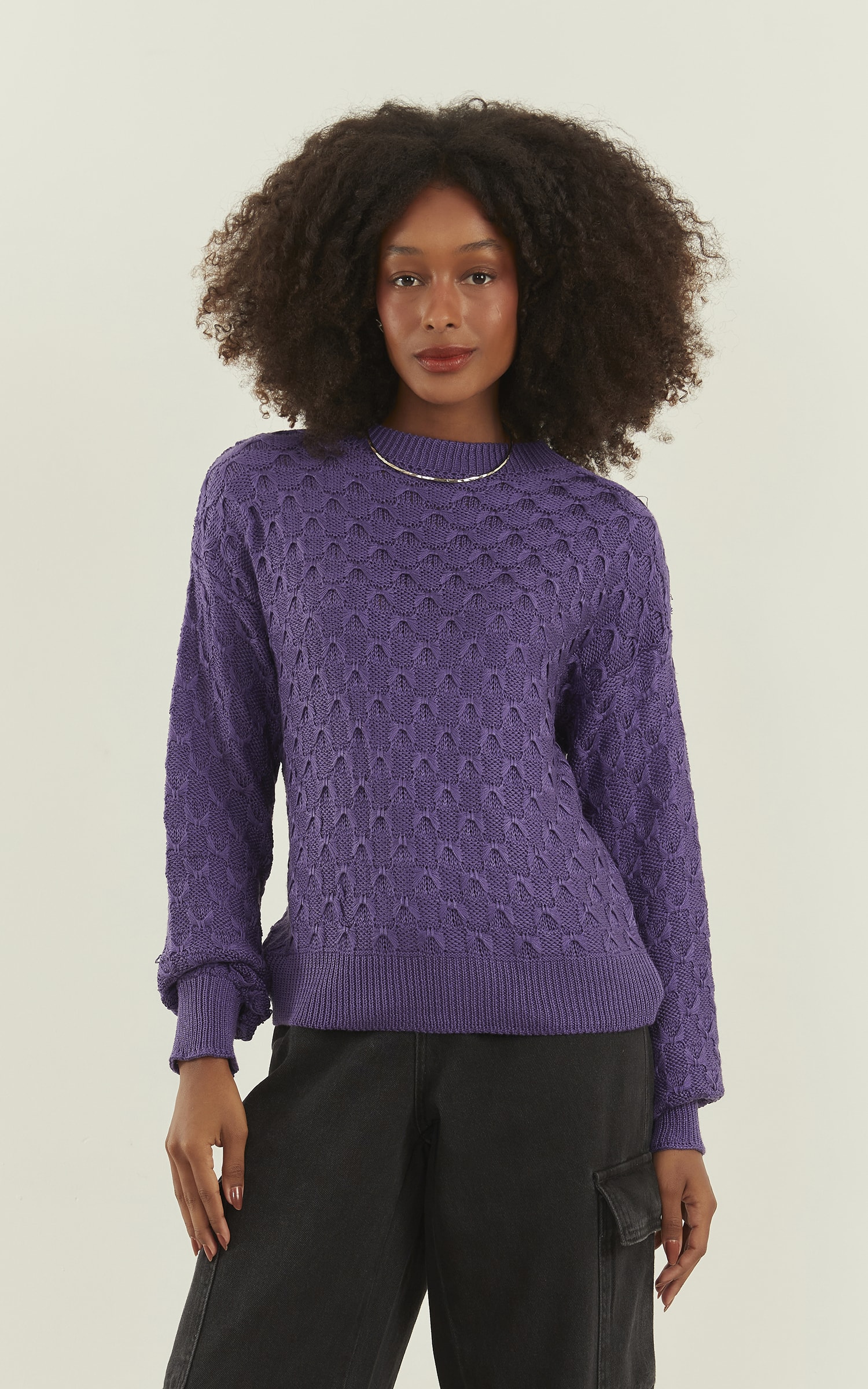 Blusa Tricot Wish Roxo