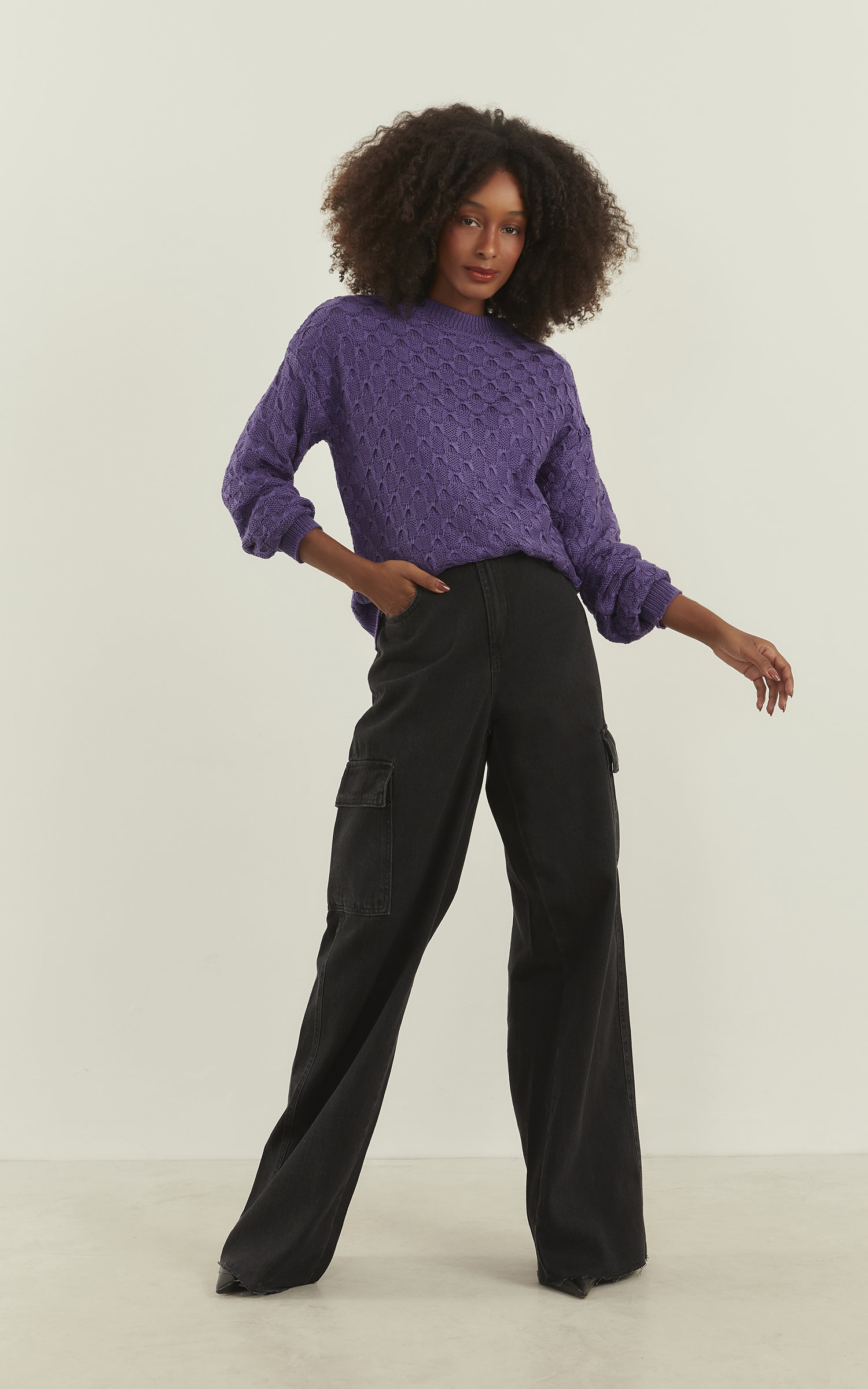 Blusa Tricot Wish Roxo