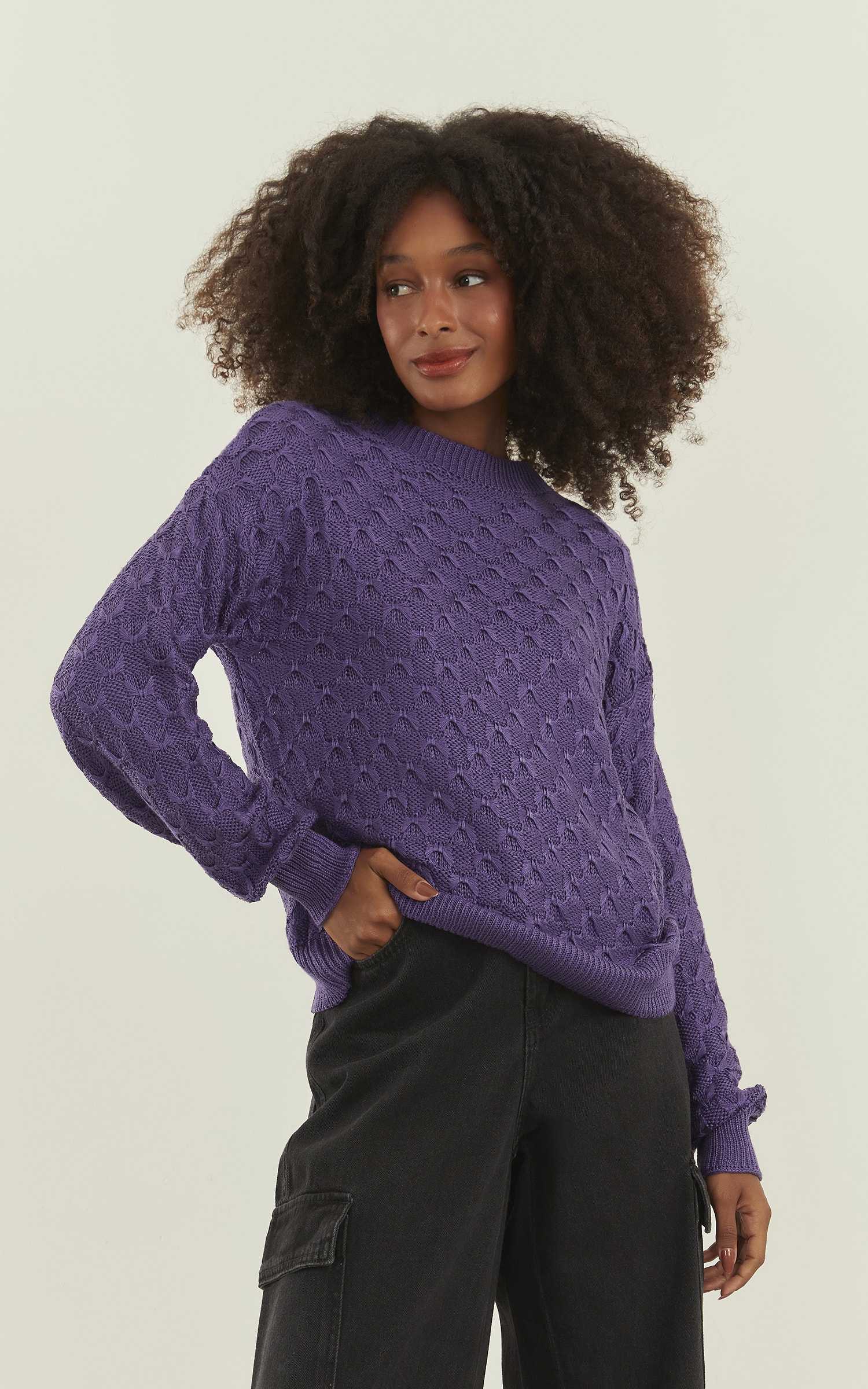 Blusa Tricot Wish Roxo