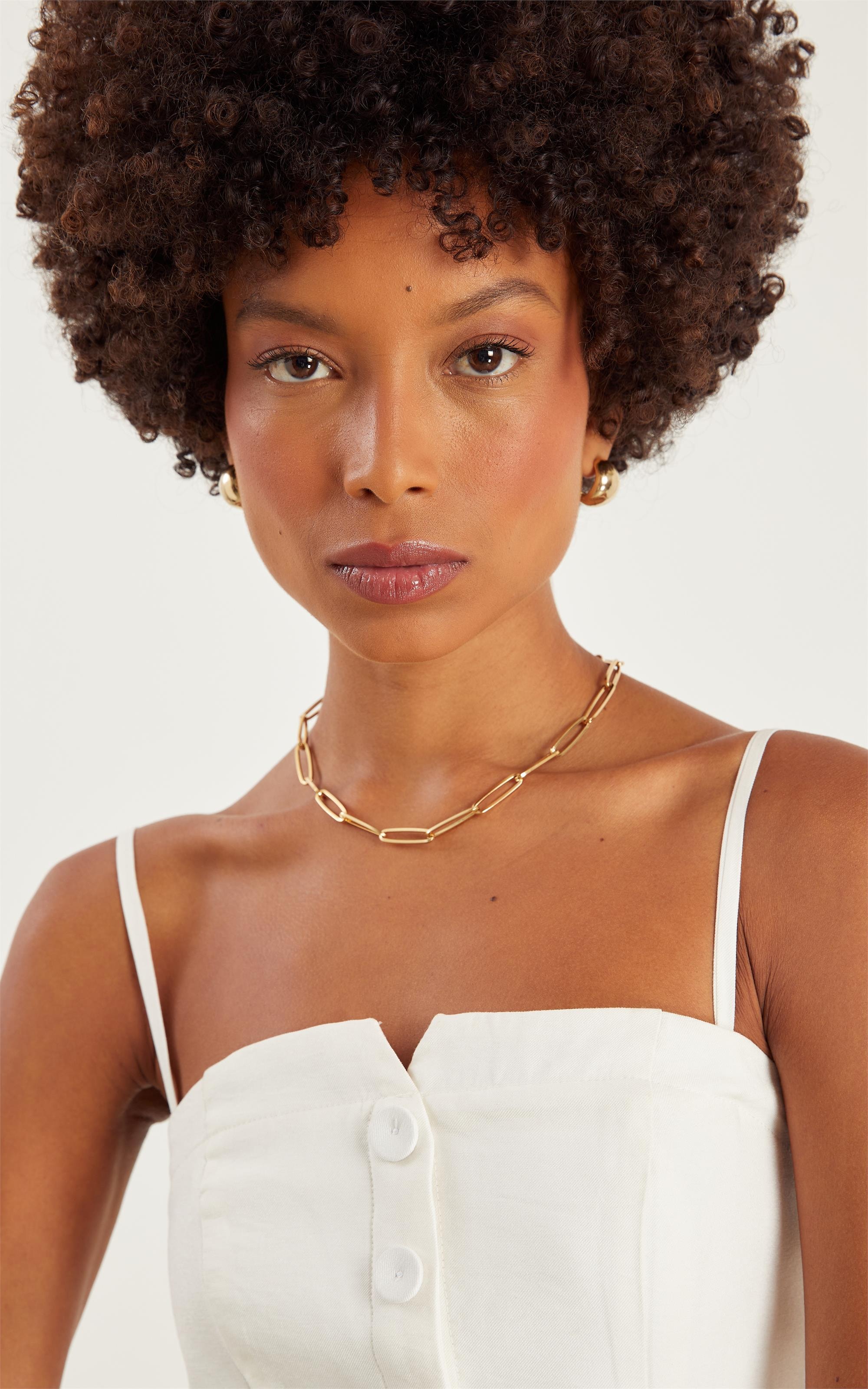 Blusa Tropical Alça Removível Off White