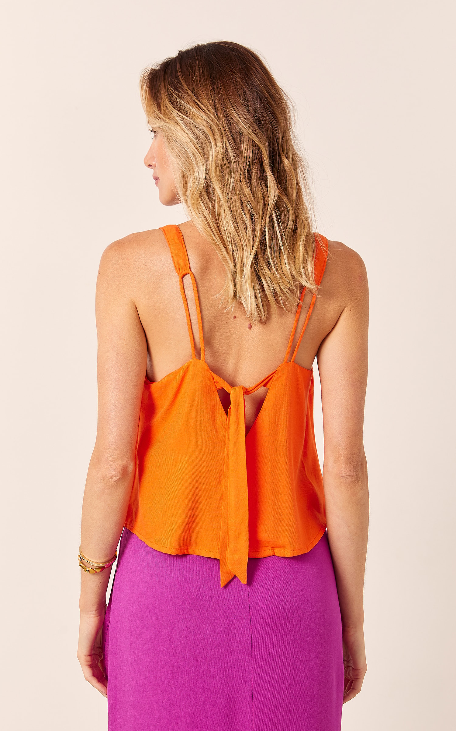 Blusa Viver Decote Reto Coral