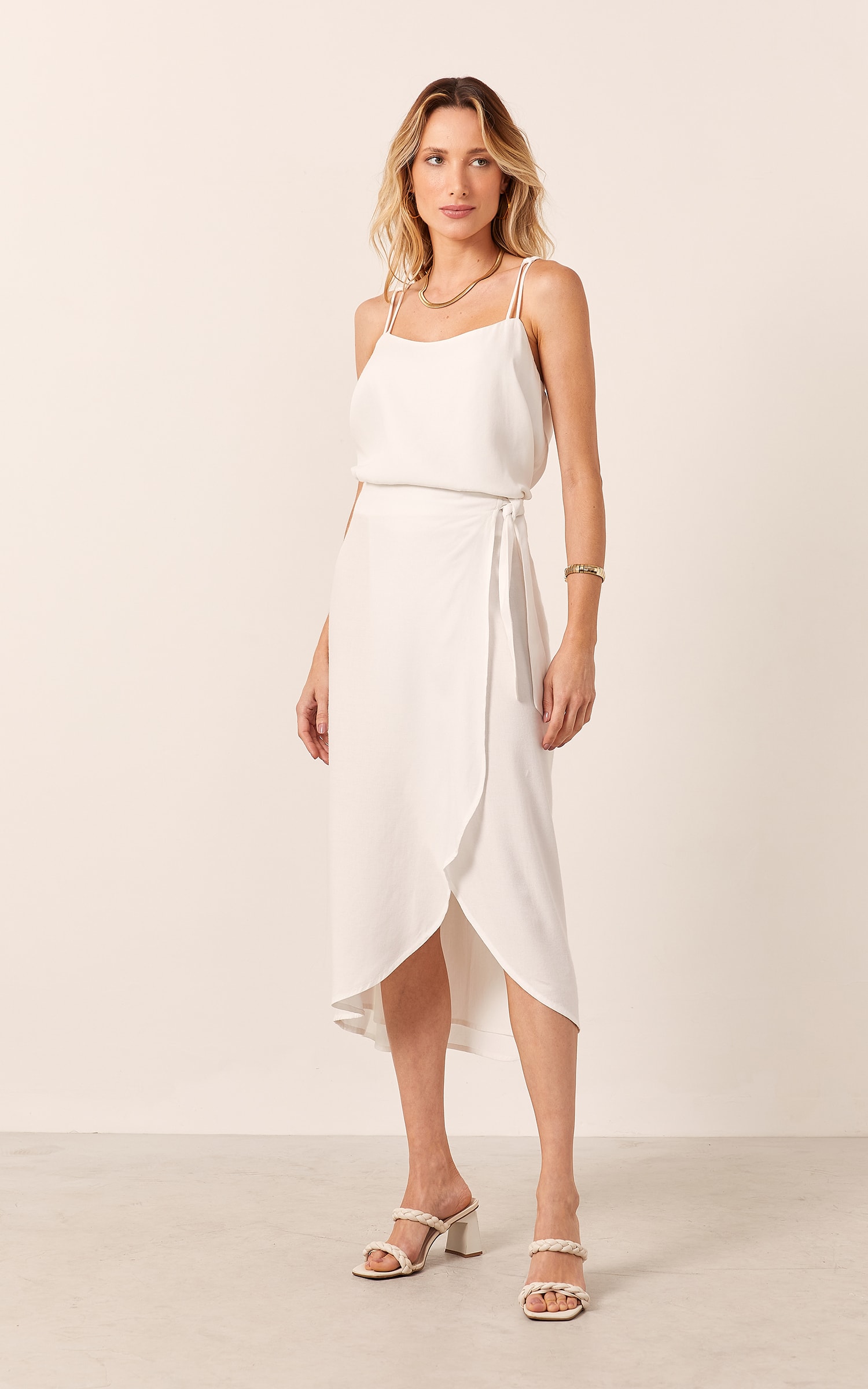 Blusa Viver Decote Reto Off White