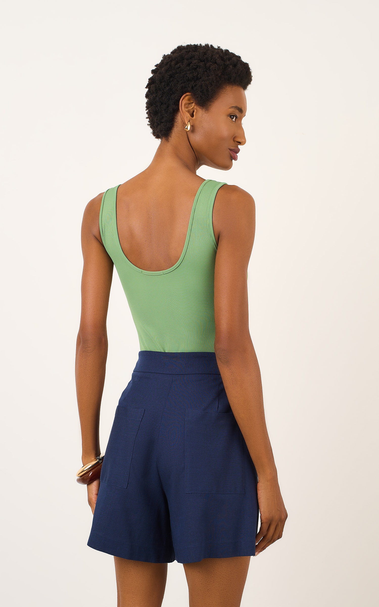 Body Basic Canelado Avocado