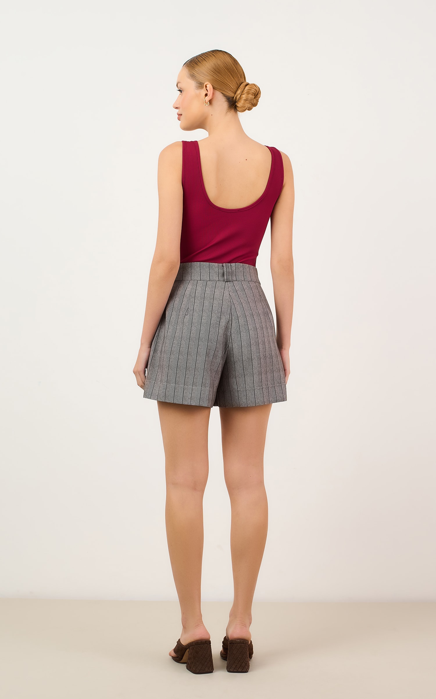 Body Basic Canelado Burgundy