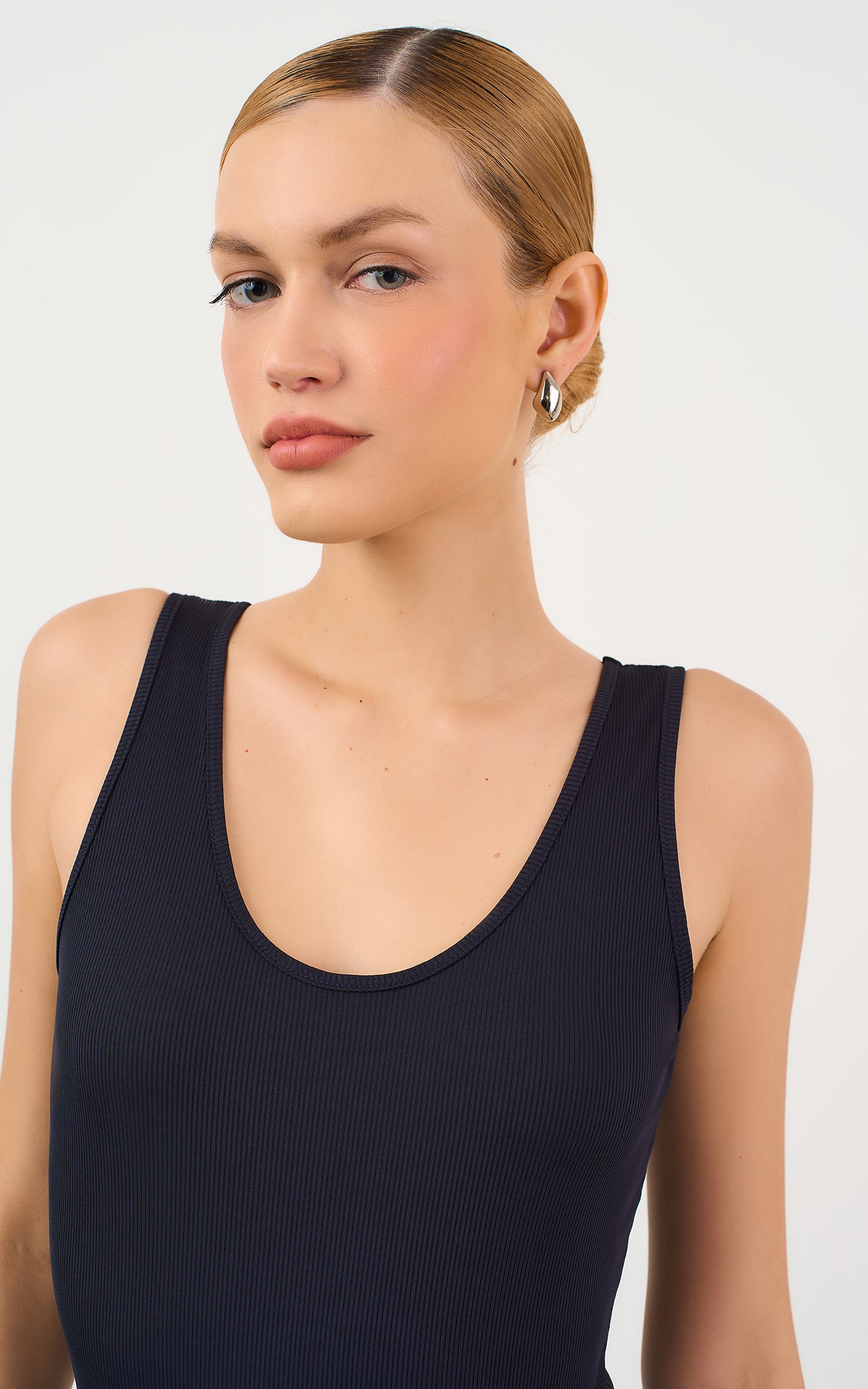 Body Basic Canelado Preto