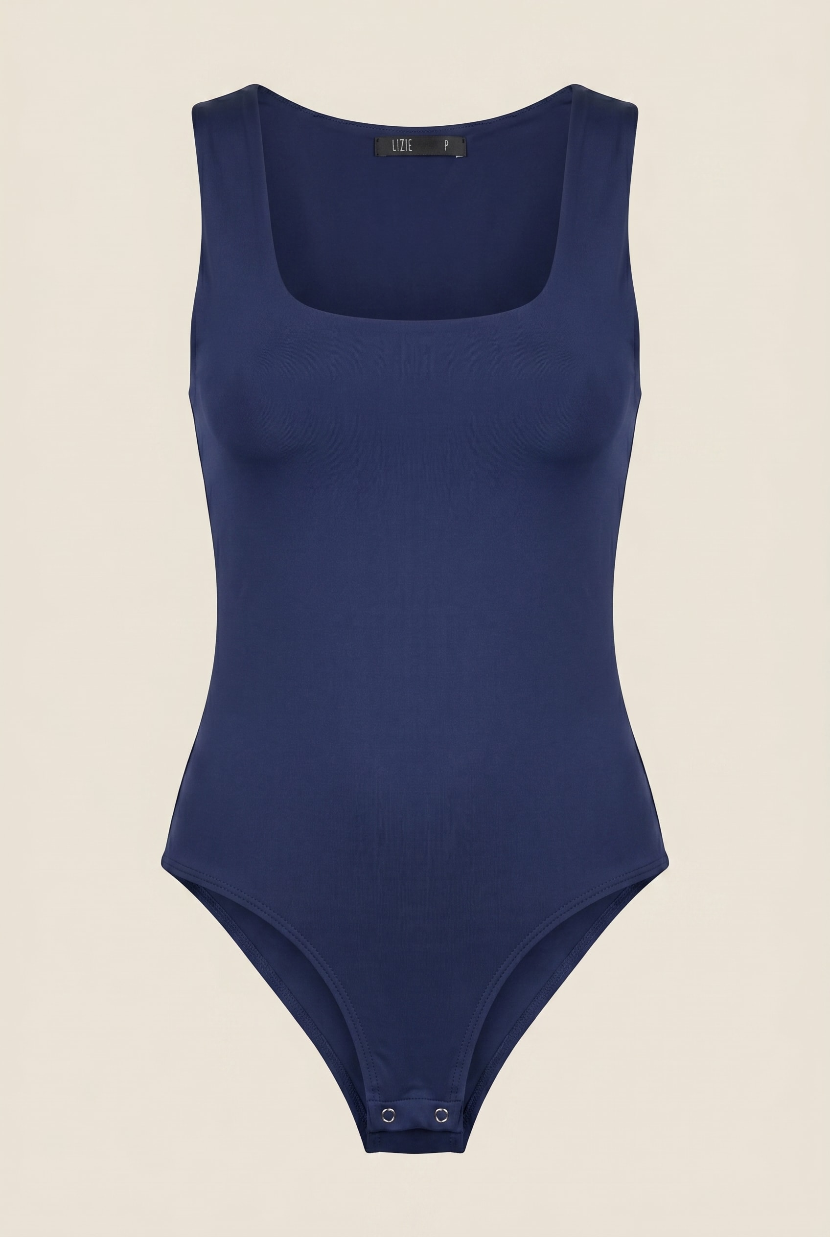 Body Duplo Decote Quadrado Marinho