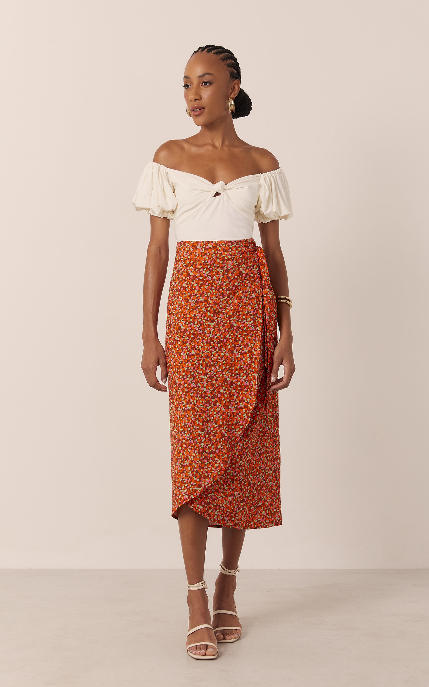 Body Malha Textura Off White
