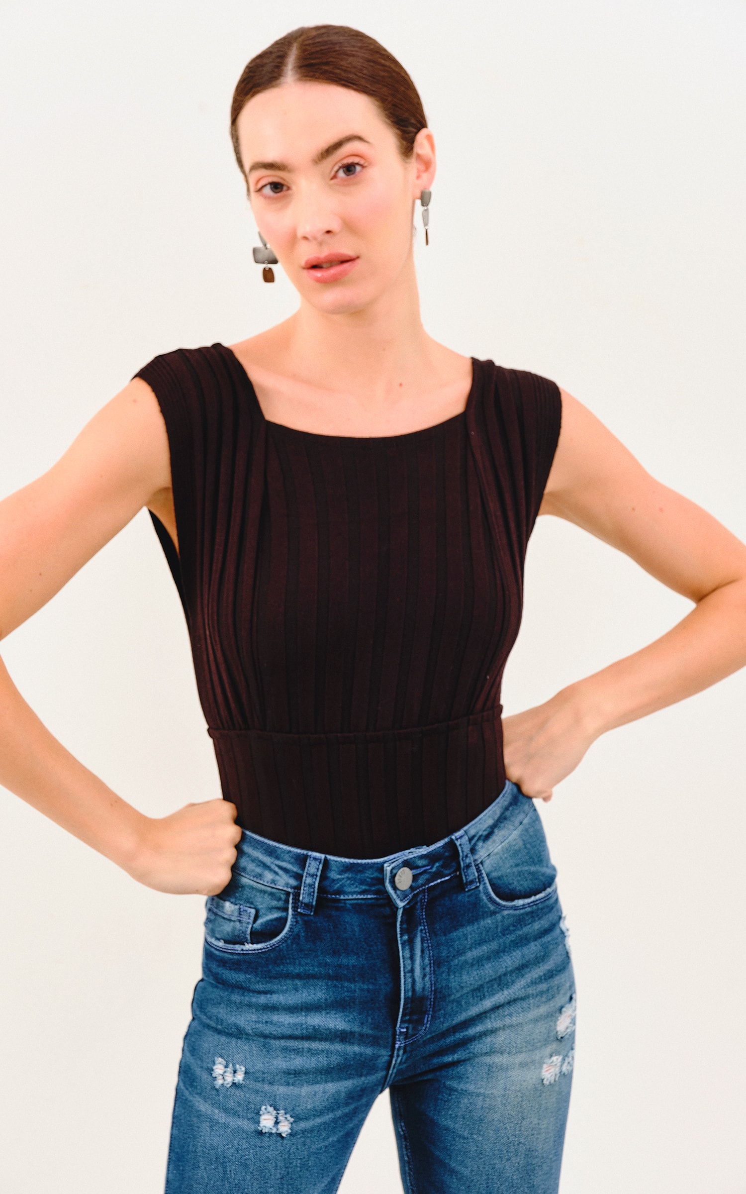 Body Tricot Casual Preto