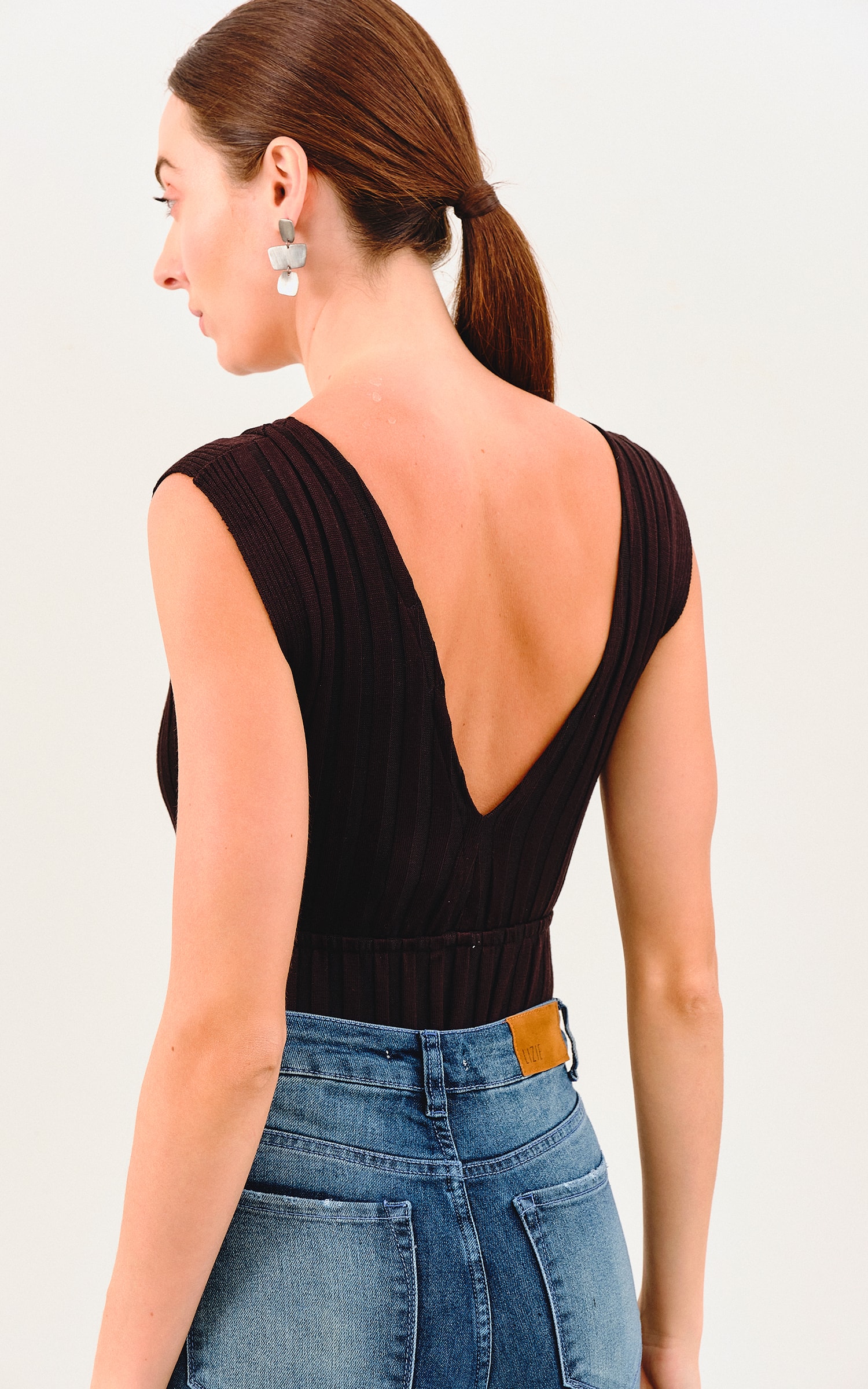 Body Tricot Casual Preto