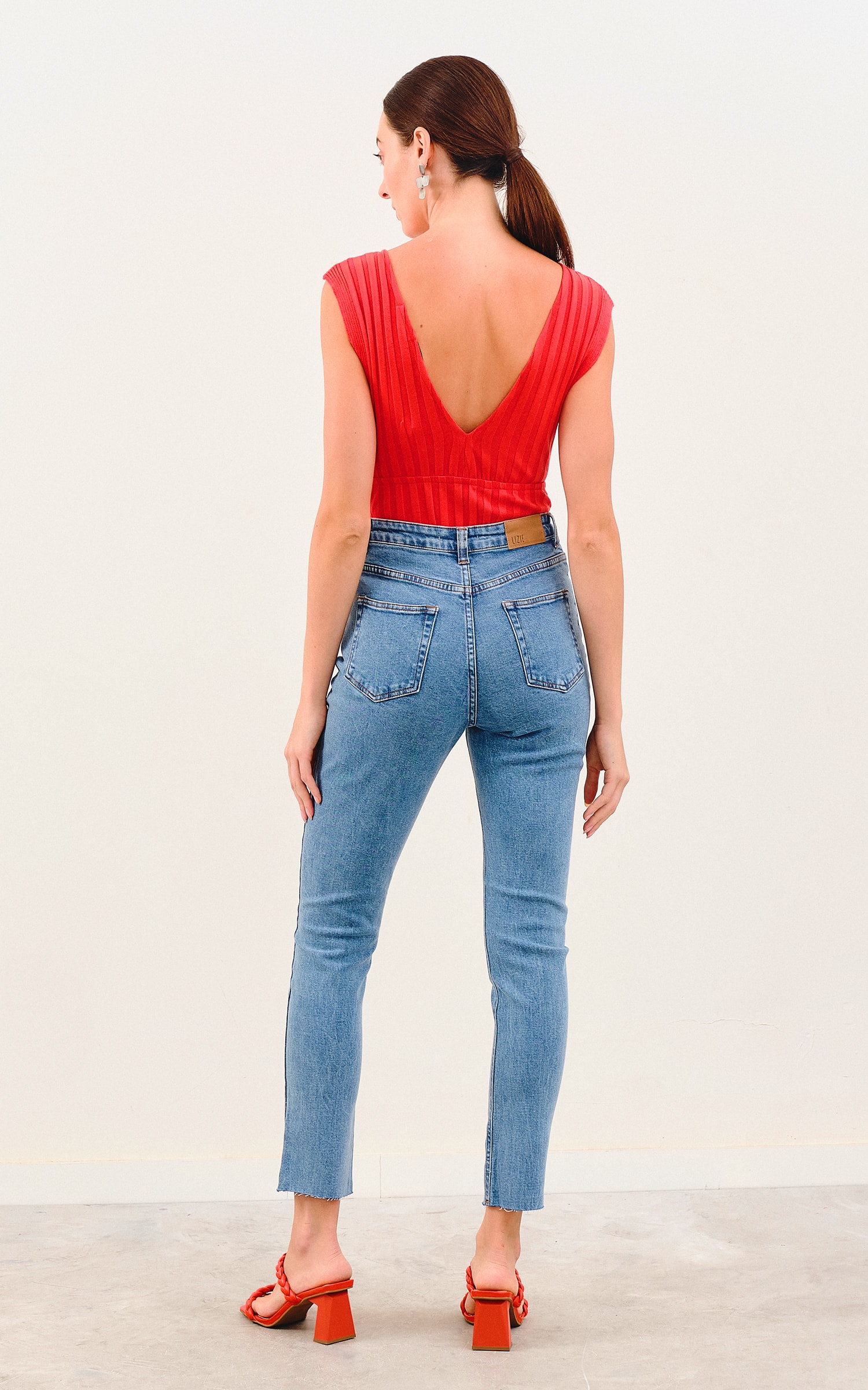 Body Tricot Casual Vermelho