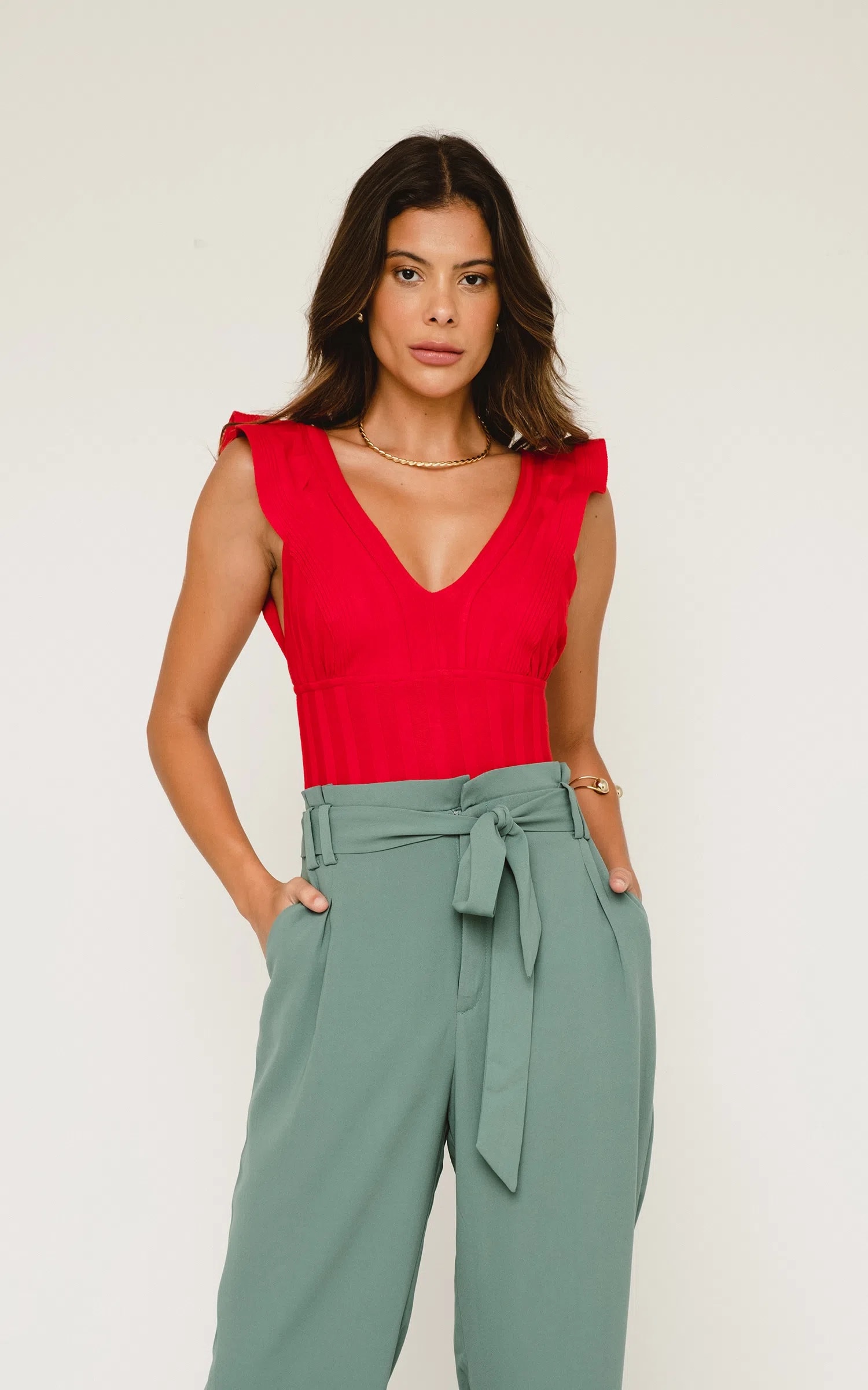Body Tricot Flow Vermelho