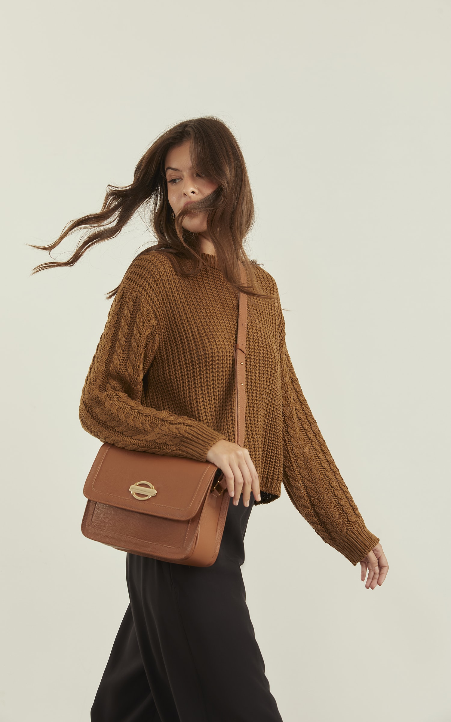 Bolsa Couro Classic Caramelo
