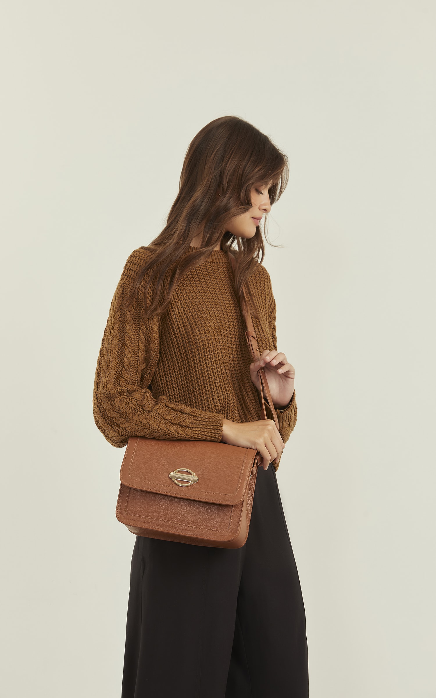 Bolsa Couro Classic Caramelo