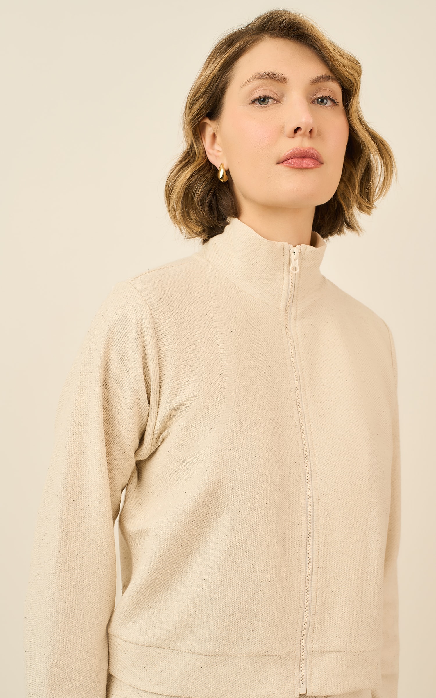 Bomber Moleton Ring Off White
