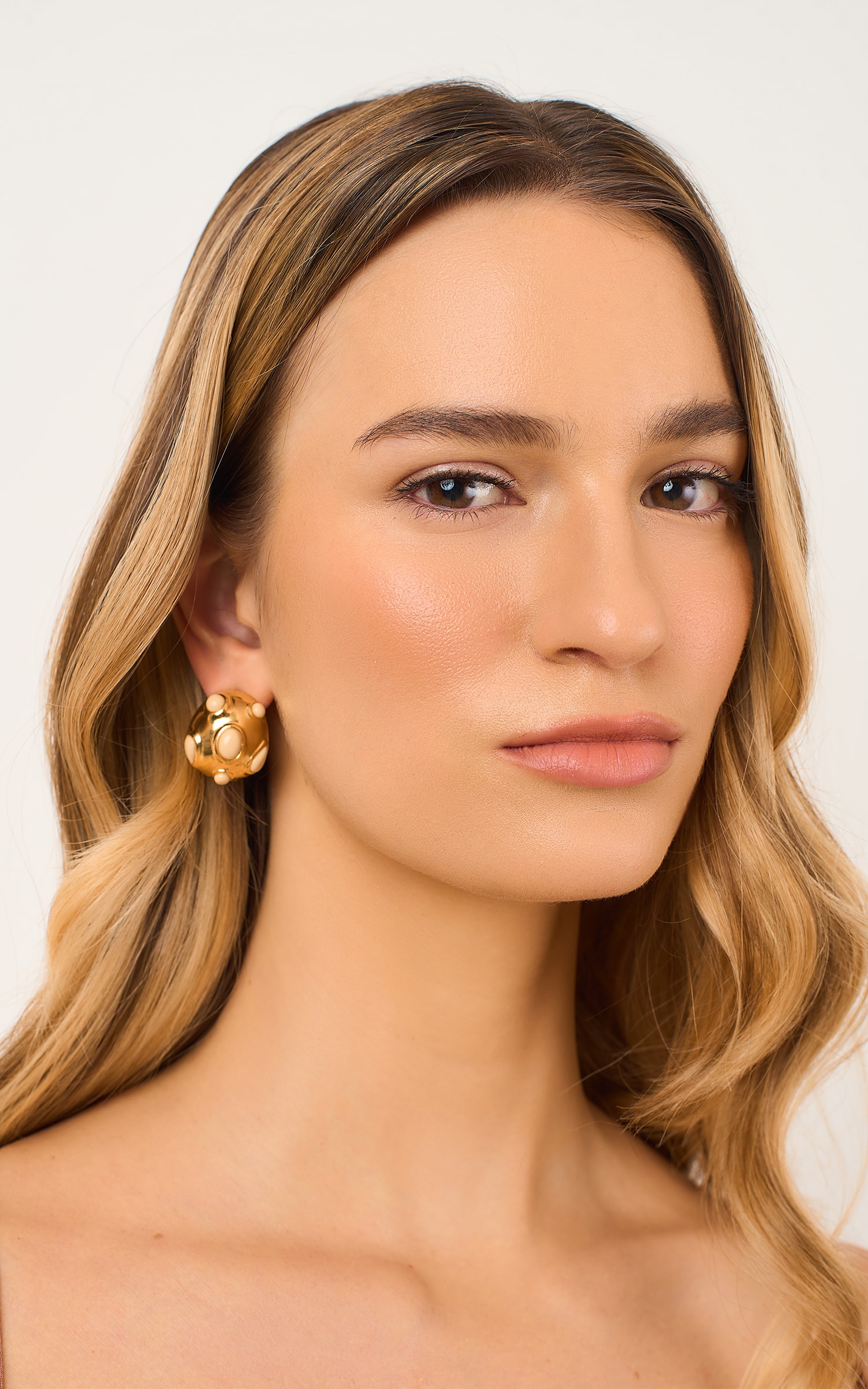 Brinco Mix Resina Dourado