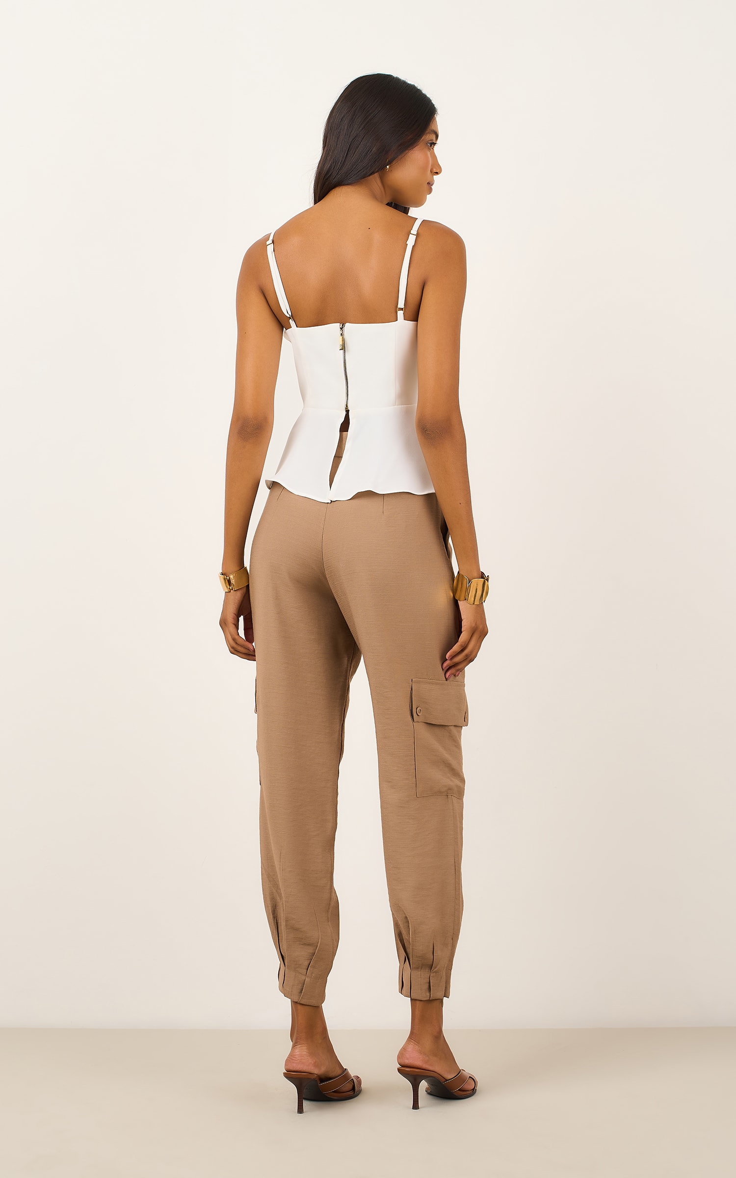 Calca Afunilada Print Fendi