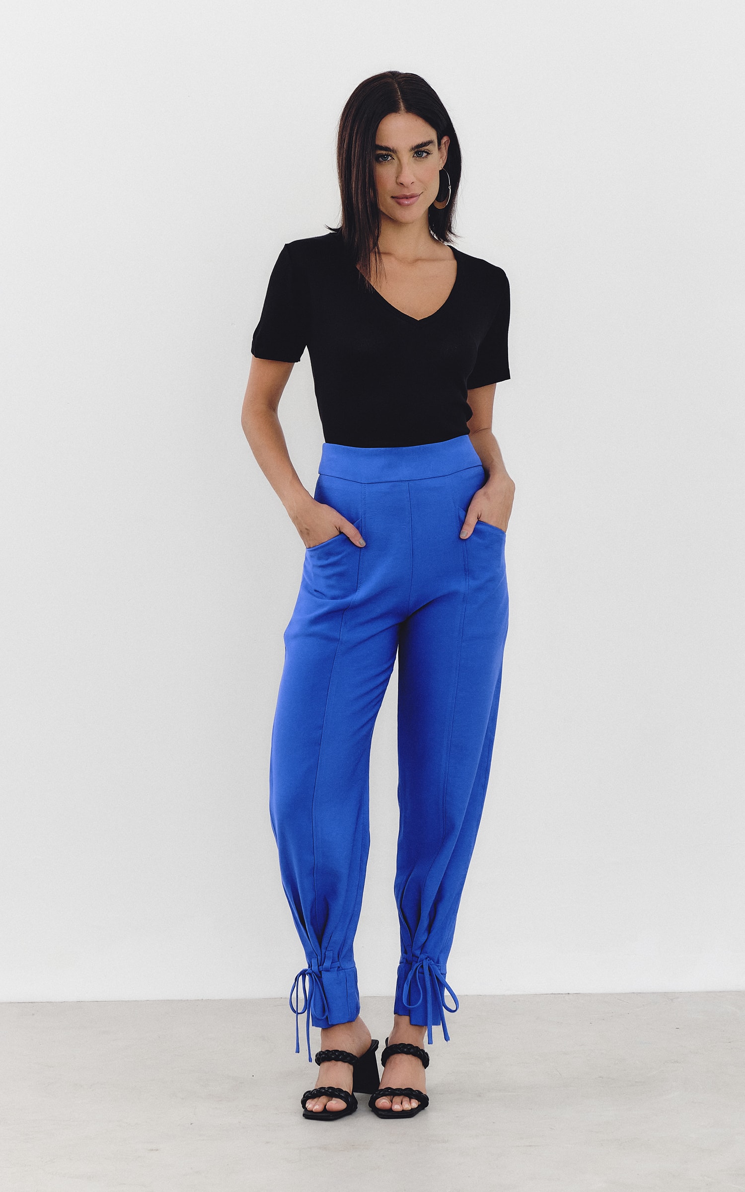 Calça Amarração Self Azul Royal