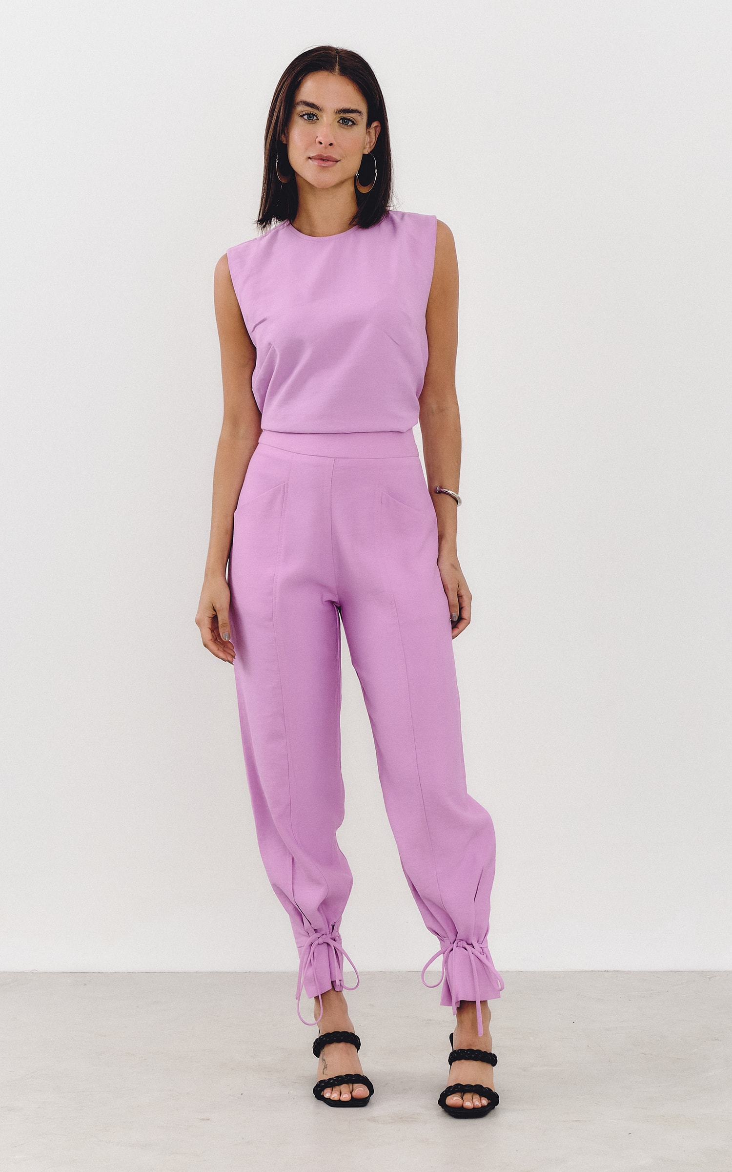 Calça Amarração Self Lavanda