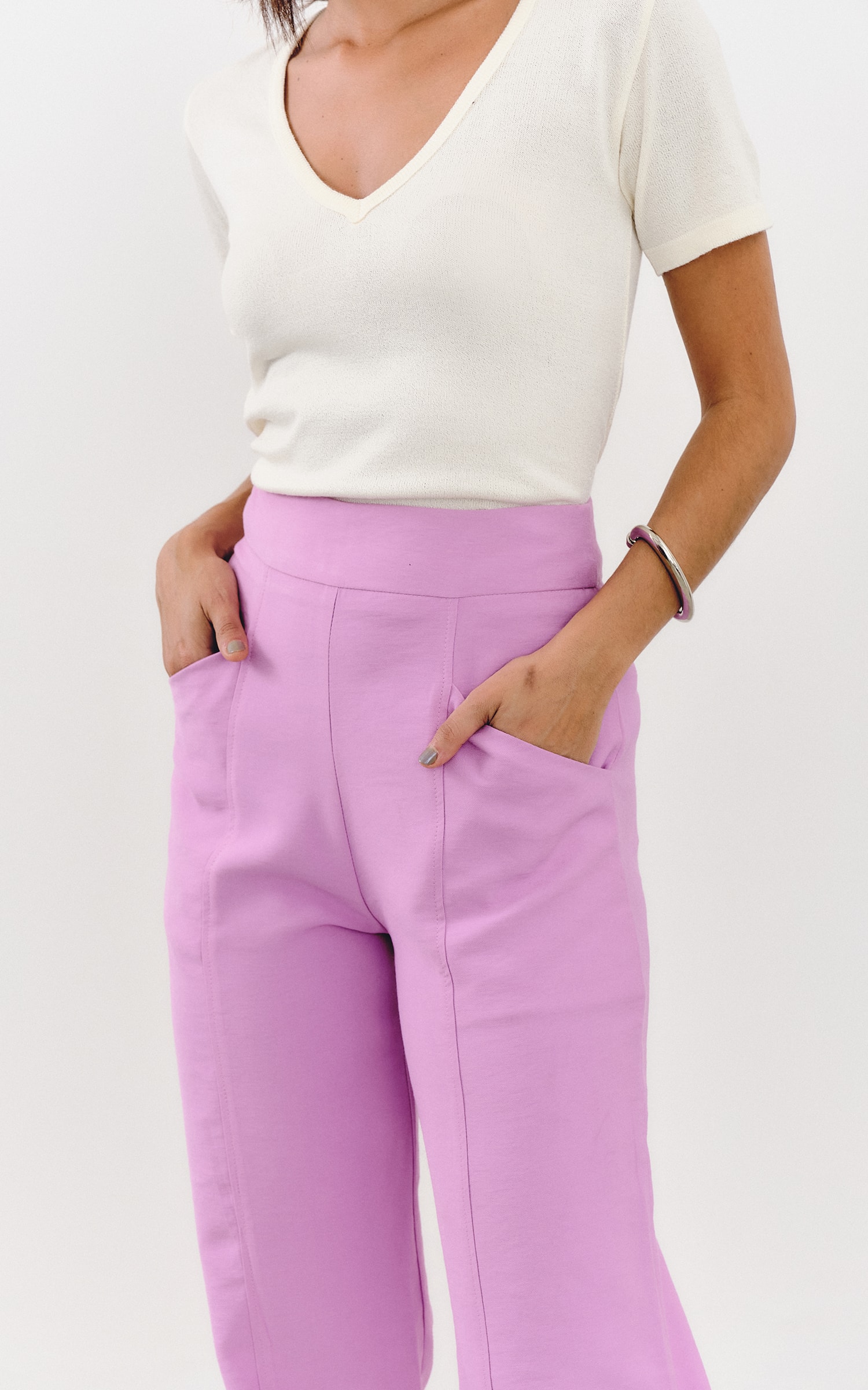 Calça Amarração Self Lavanda