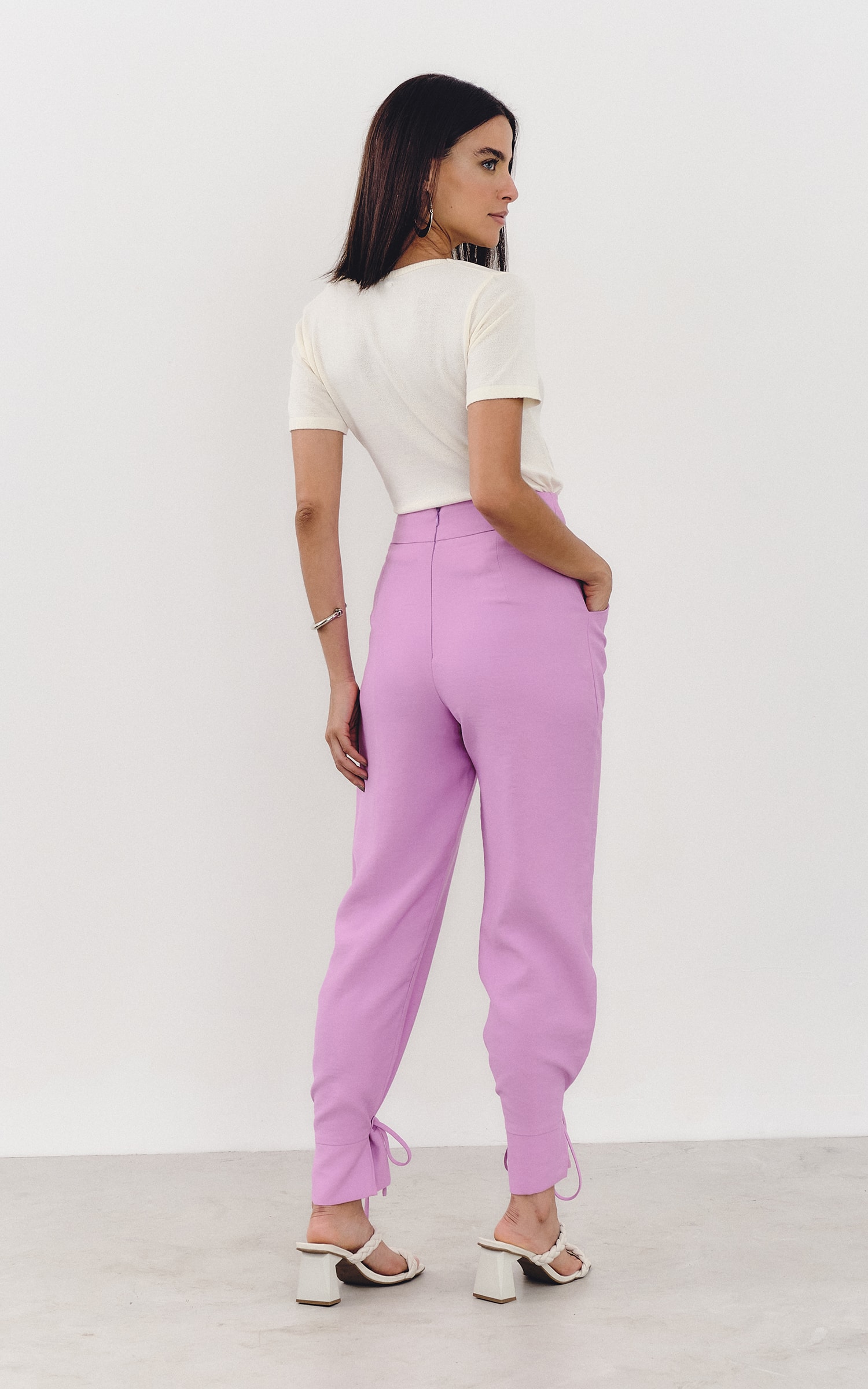 Calça Amarração Self Lavanda