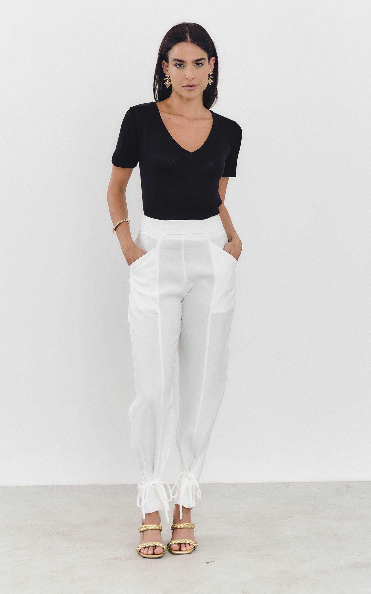 Calça Amarração Self Off White