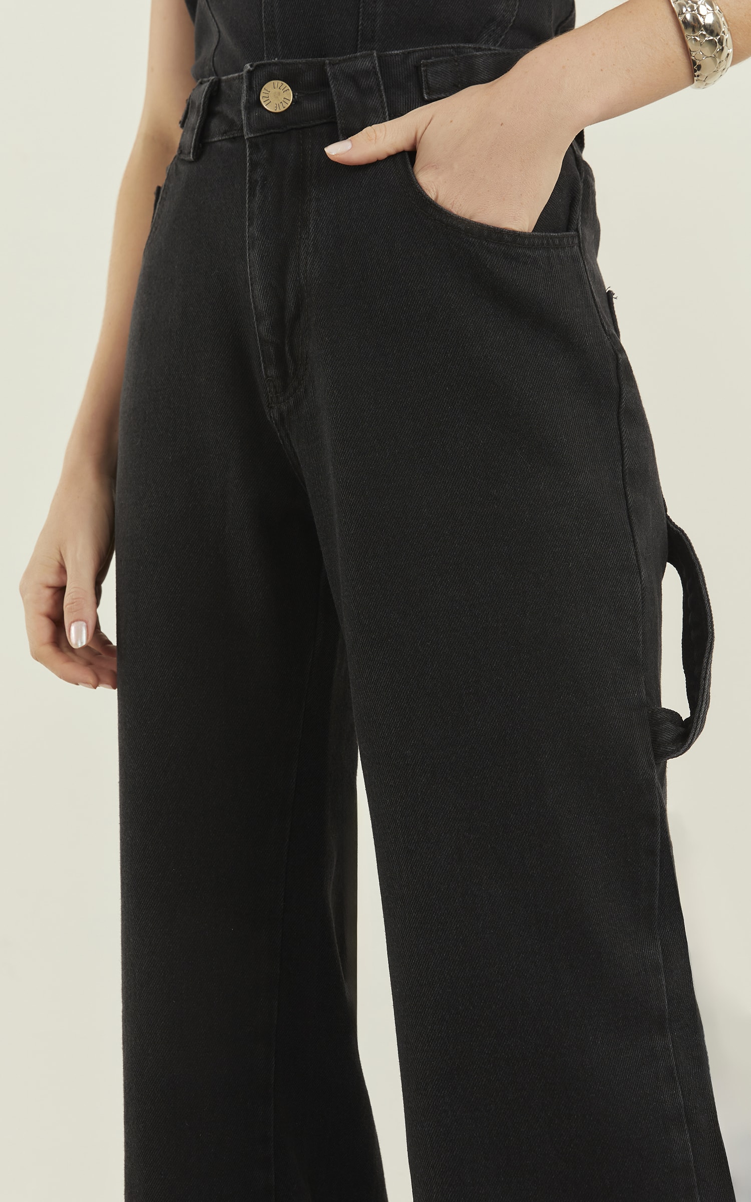 Calça Black Jeans Wide Leg Preto