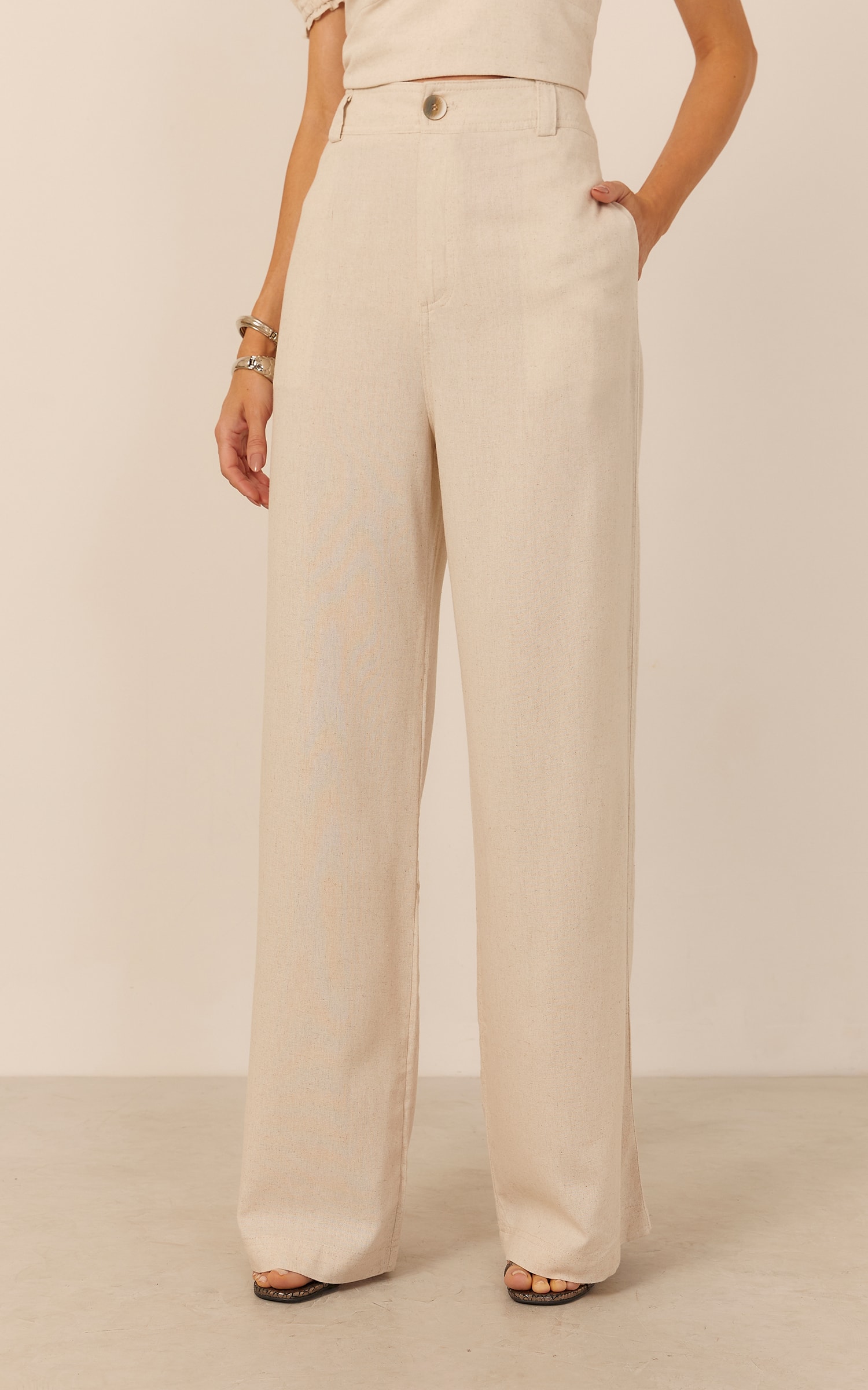Calça Caminhos Bolso Natural